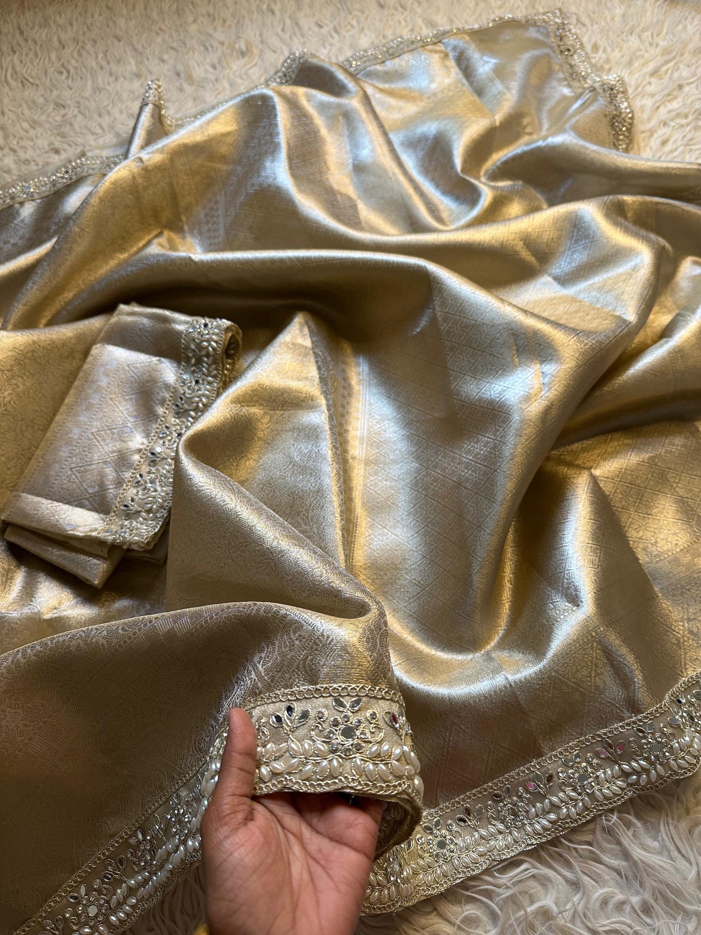 Malvika saree Kanjeevaram silk zari saree blouse SaffronFashion