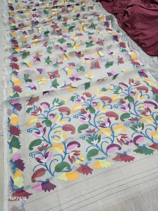 Rocila Tantuj saree jamdani sari blouse handwoven sarees Saffronfashionindia