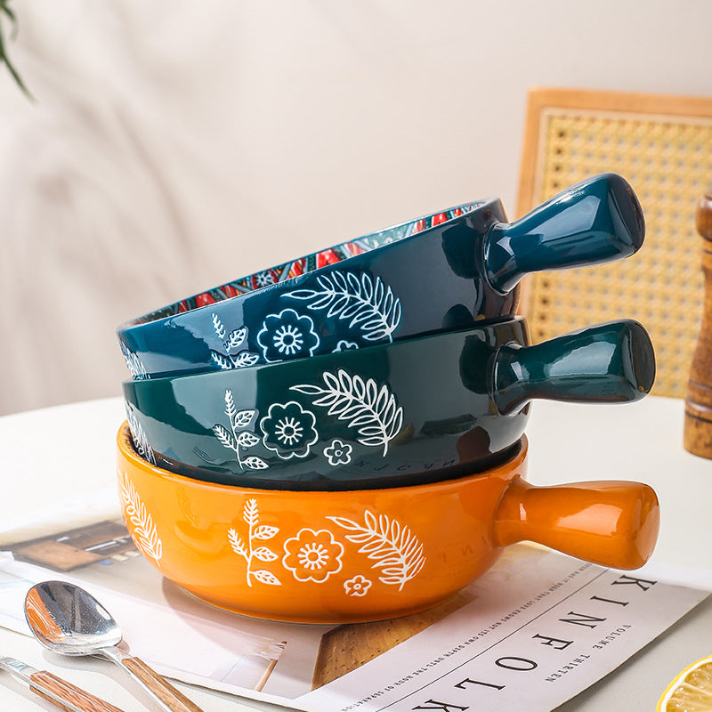 Glazed Salad Bowl Dessert Bowl Household - Saffronfashionindia