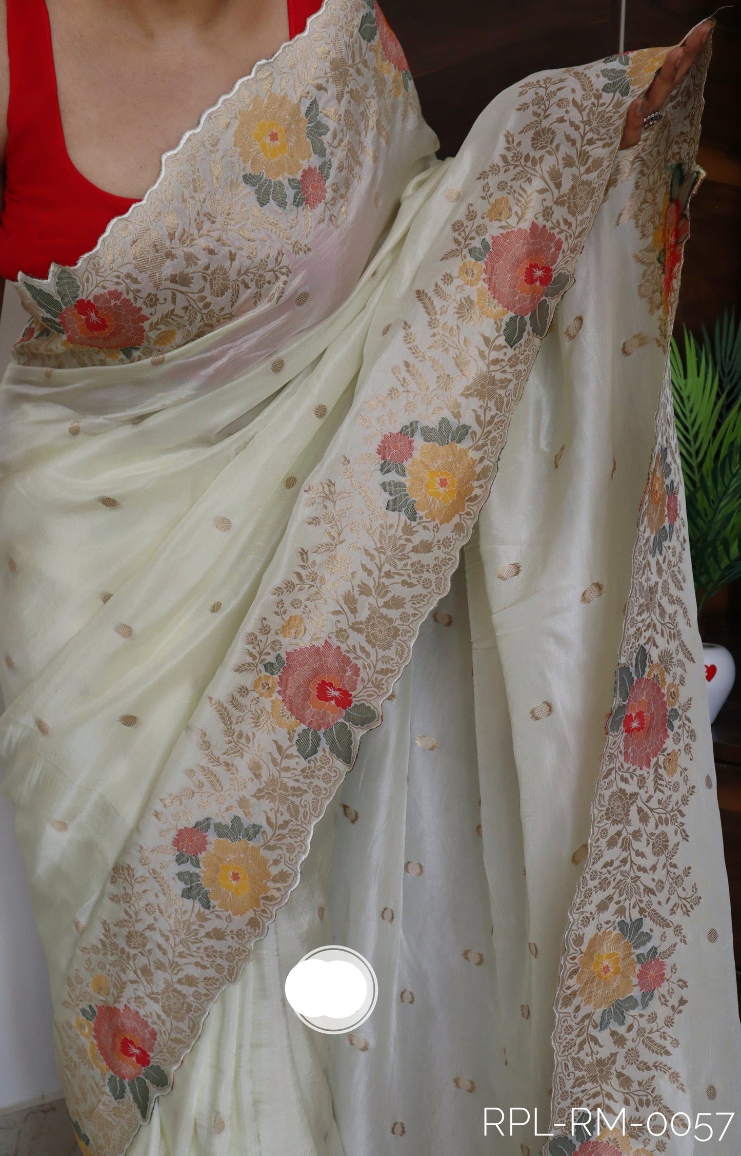Meenakari munga silk saree women sari blouses - Saffronfashionindia
