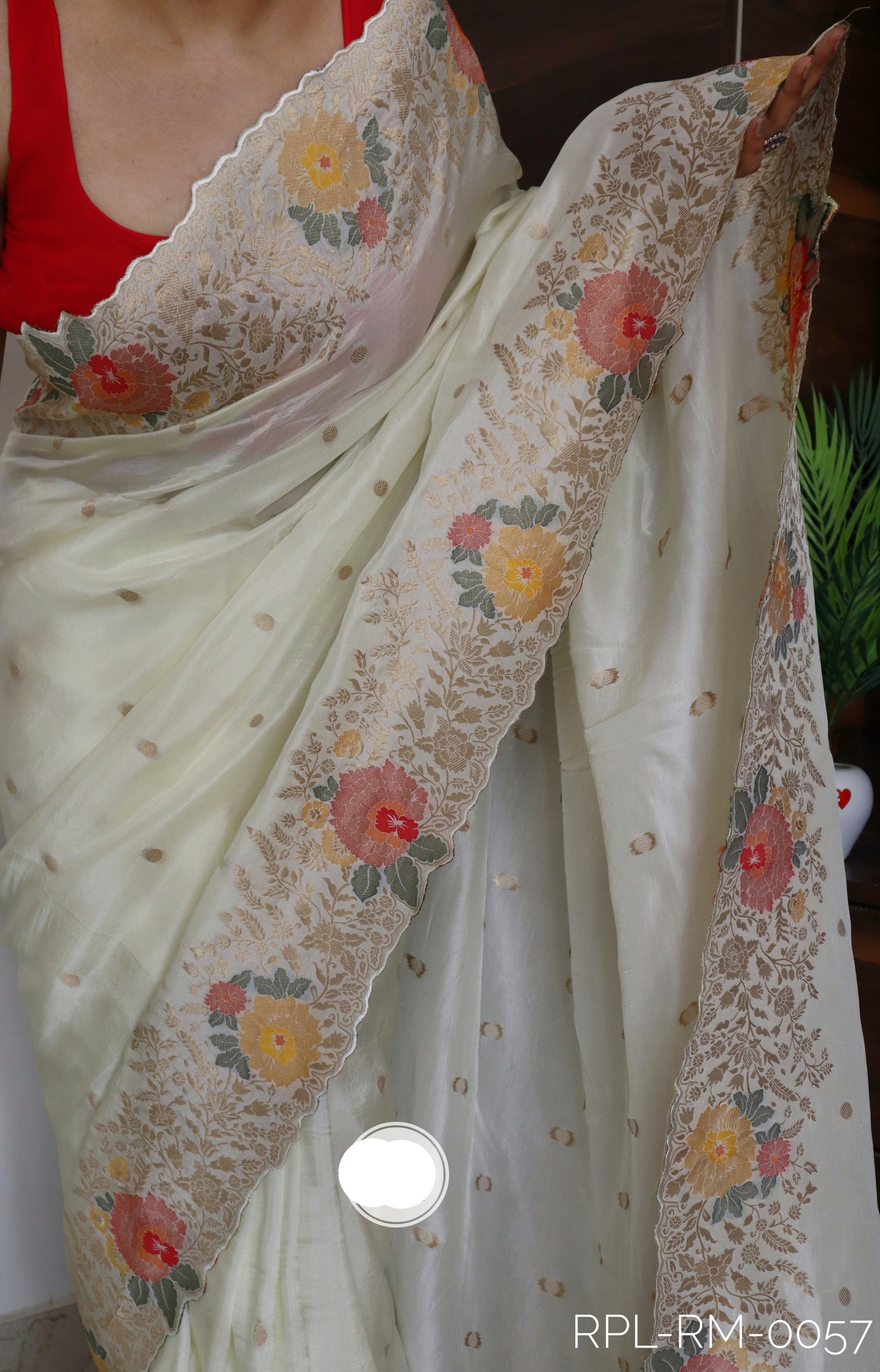 Meenakari munga silk saree women sari blouses - Saffronfashionindia