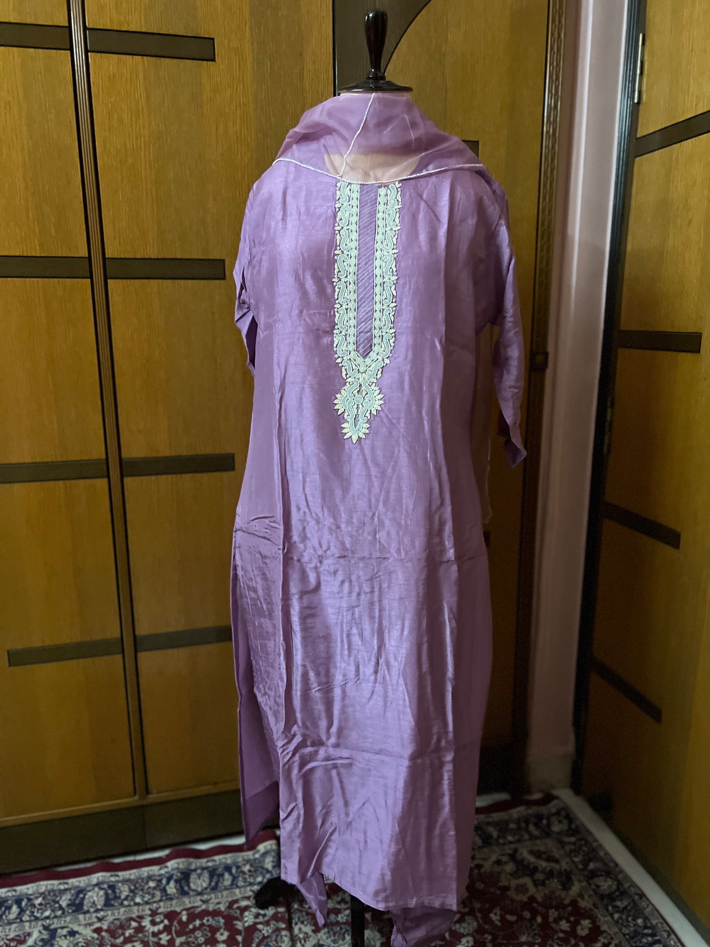 Pearl lavender kurti set Indian kurti set - Saffronfashionindia