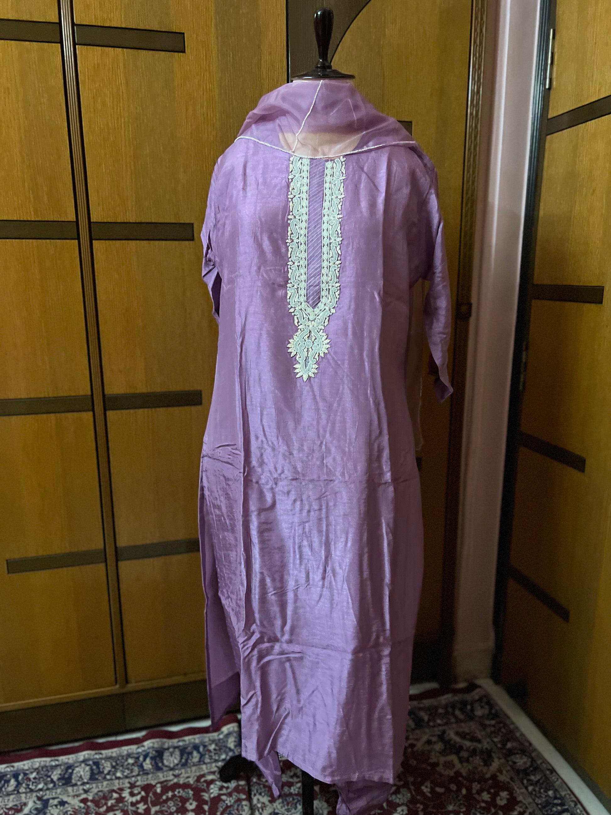 Pearl lavender kurti set Indian kurti set - Saffronfashionindia