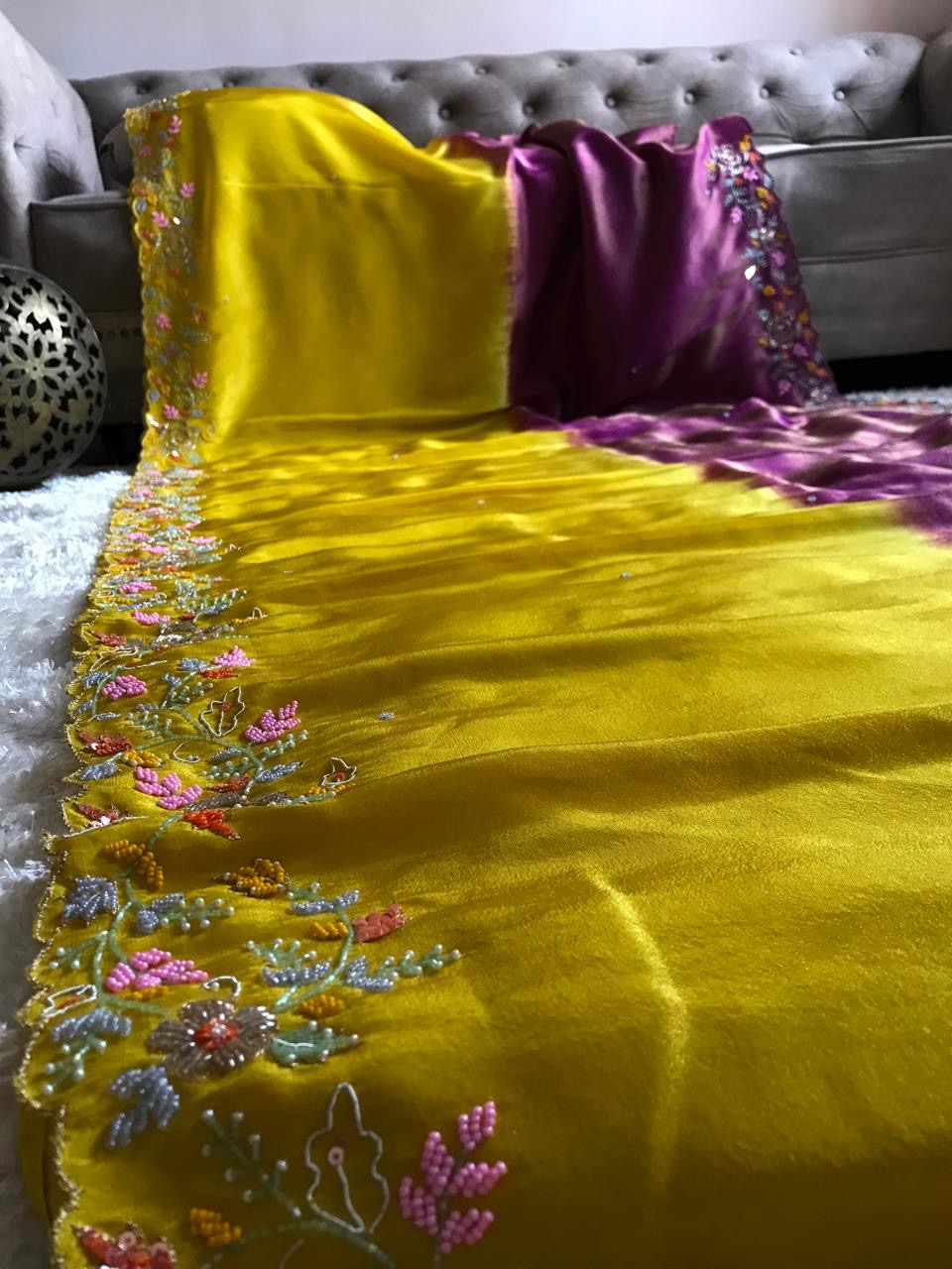 Premium Zari tissue silk saree Partywear sarees - Saffronfashionindia