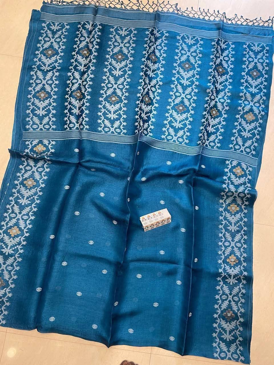 Gacchi tussar saree Indian sari women sarees Saffronfashionindia