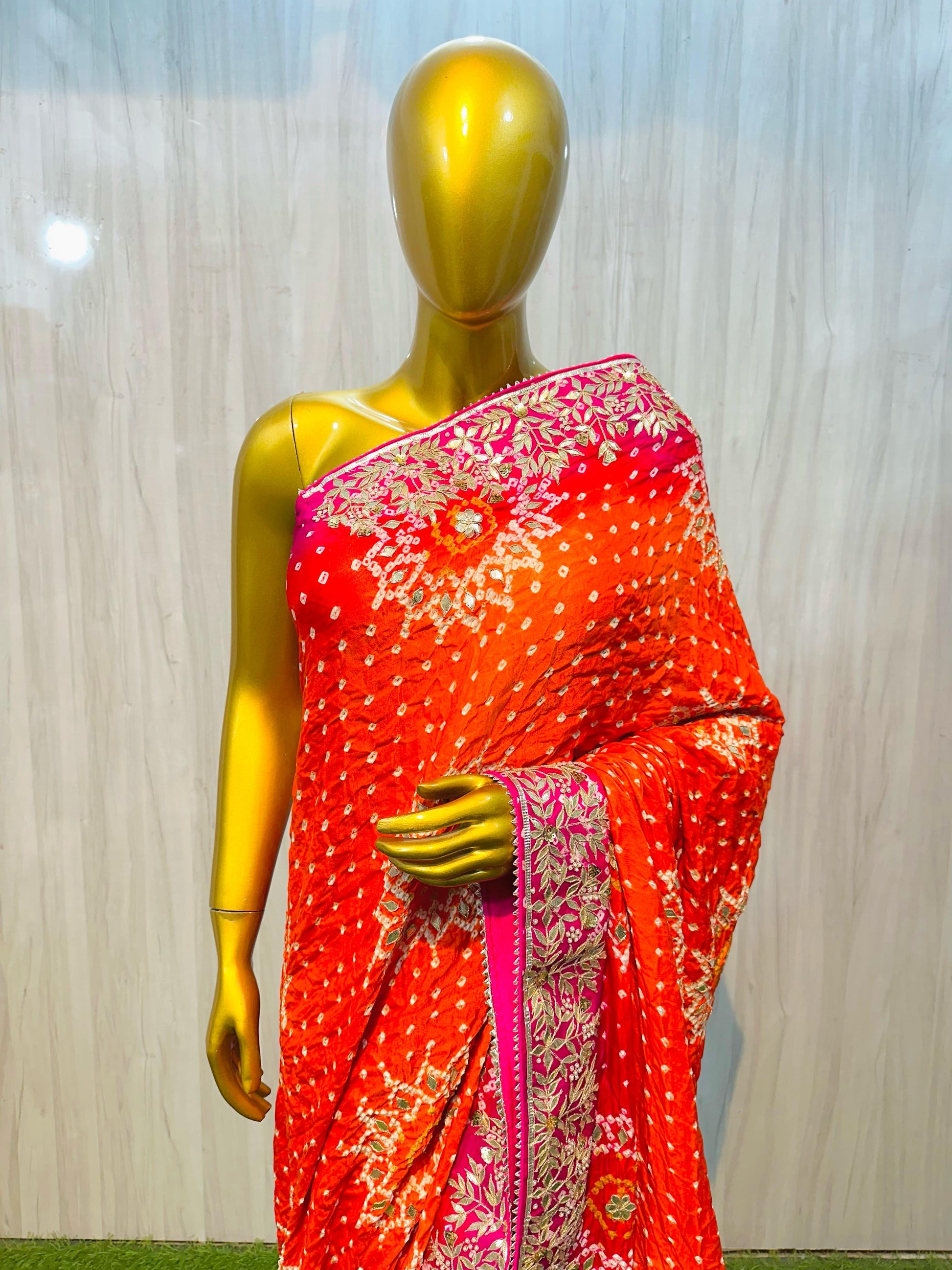Handmade gajji silk saree gharchola pallu sarees blouse Saffronfashionindia