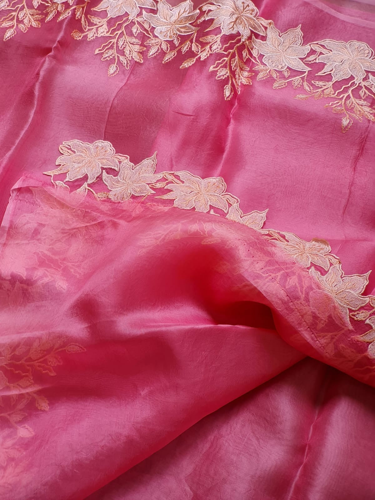 Ivisha Organza silk saree Indian wedding sarees blouse SaffronFashion