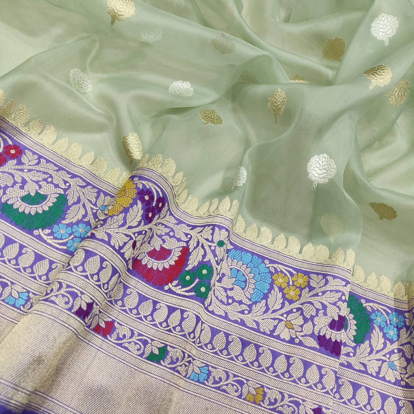 Oniva Kora saree handwoven saree Indian kora kadwa sarees - Saffronfashionindia