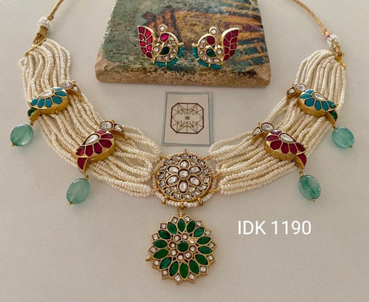 Pearl necklace set women Necklace Set - Saffronfashionindia