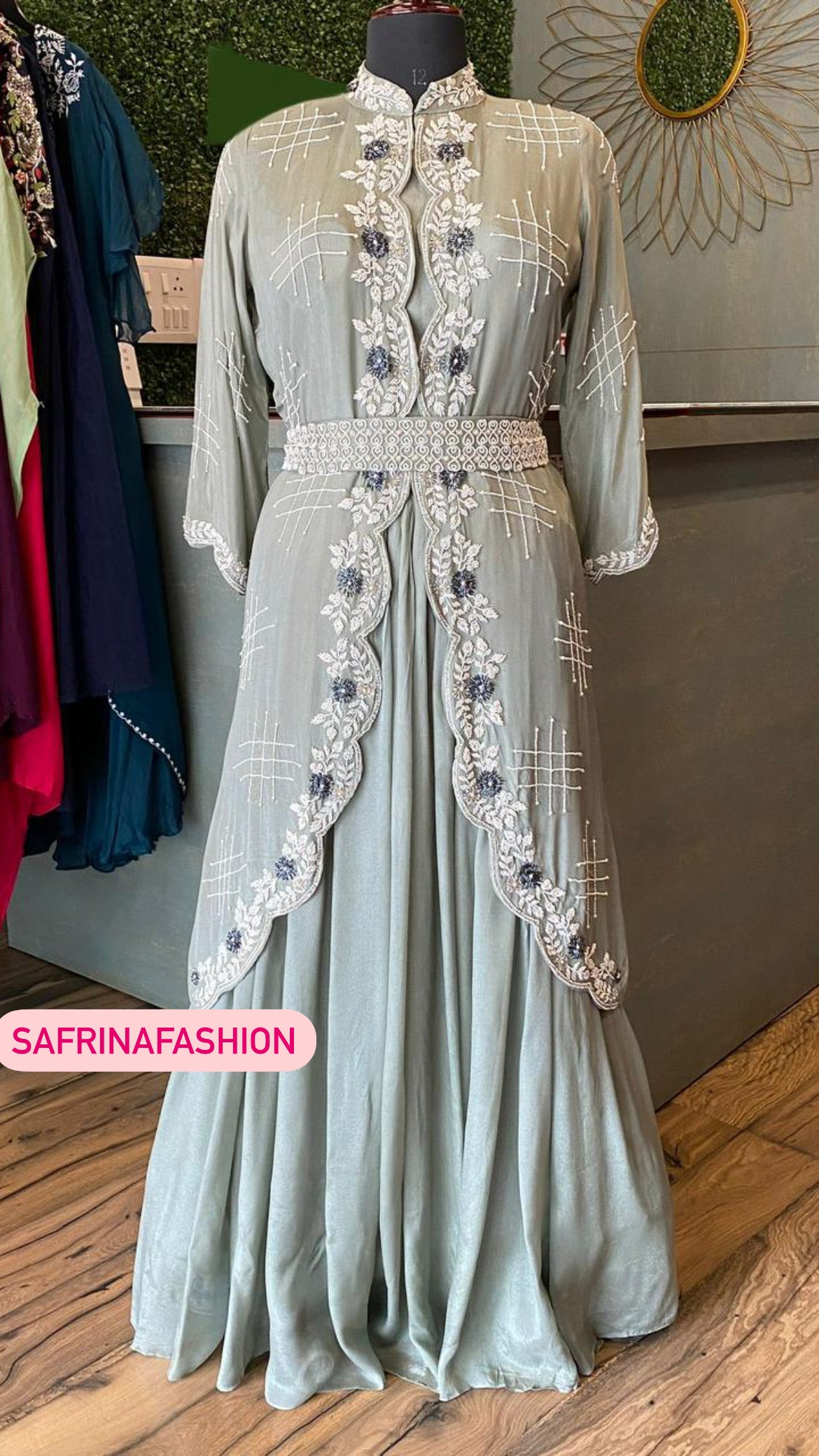 Zenak indowestern dress gown - Saffronfashionindia
