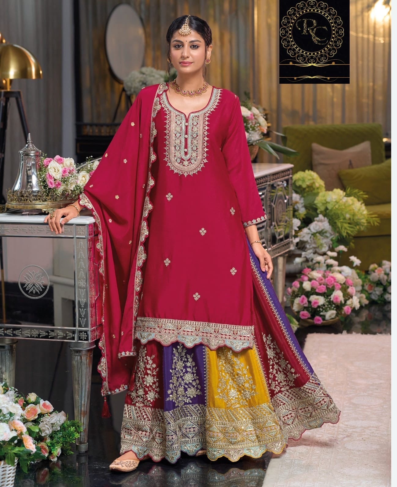 Harmini sharara dress Punjabi Salwar suit SaffronFashion