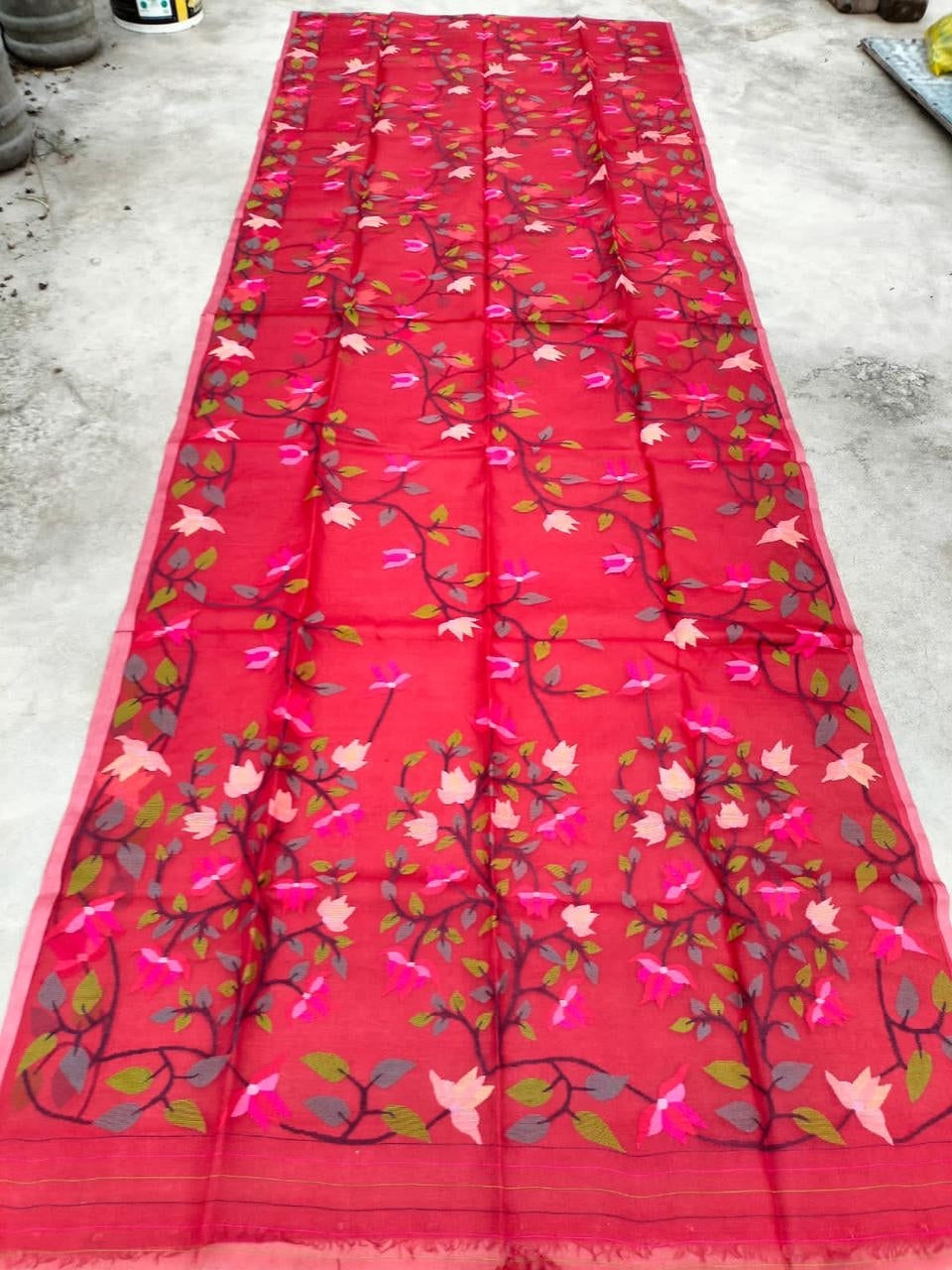 Vania muslin Tantuj handwoven saree - Saffronfashionindia