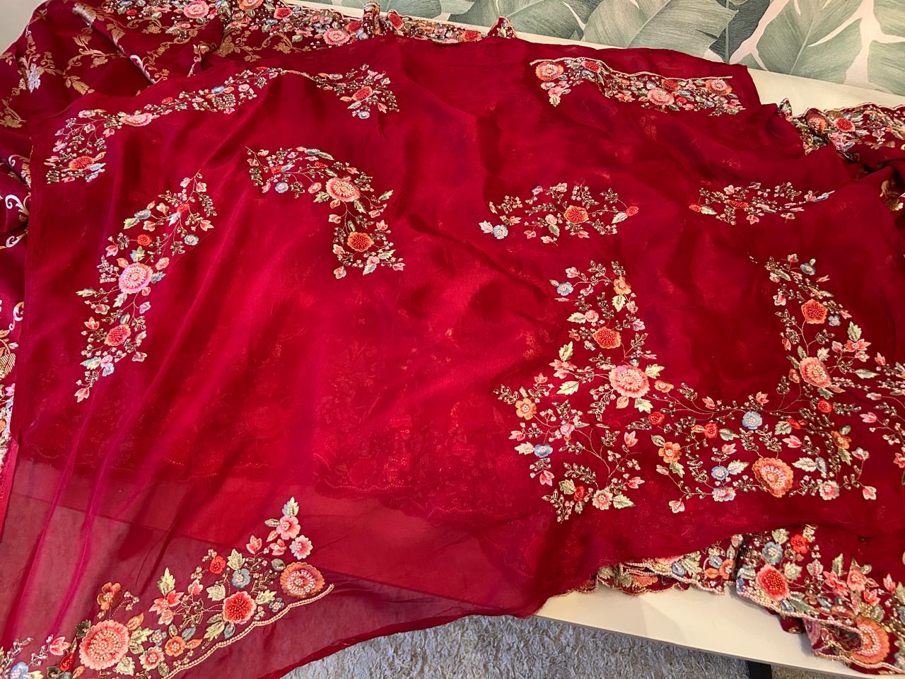 Bridal inspired wedding saree SaffronFashionindia