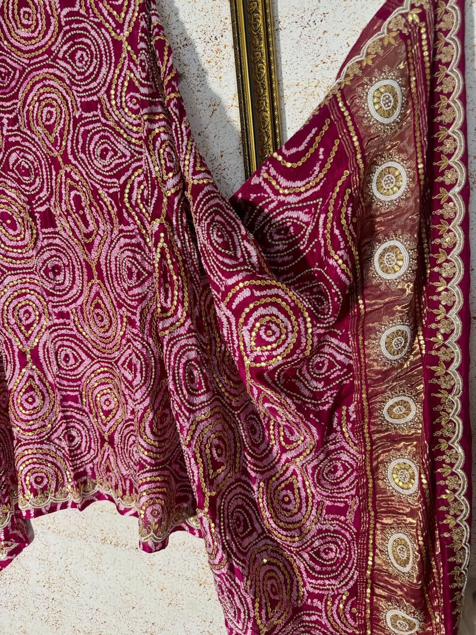 Monasila Gajji silk dupatta traditional dupattas Indian dupatta - Saffronfashionindia