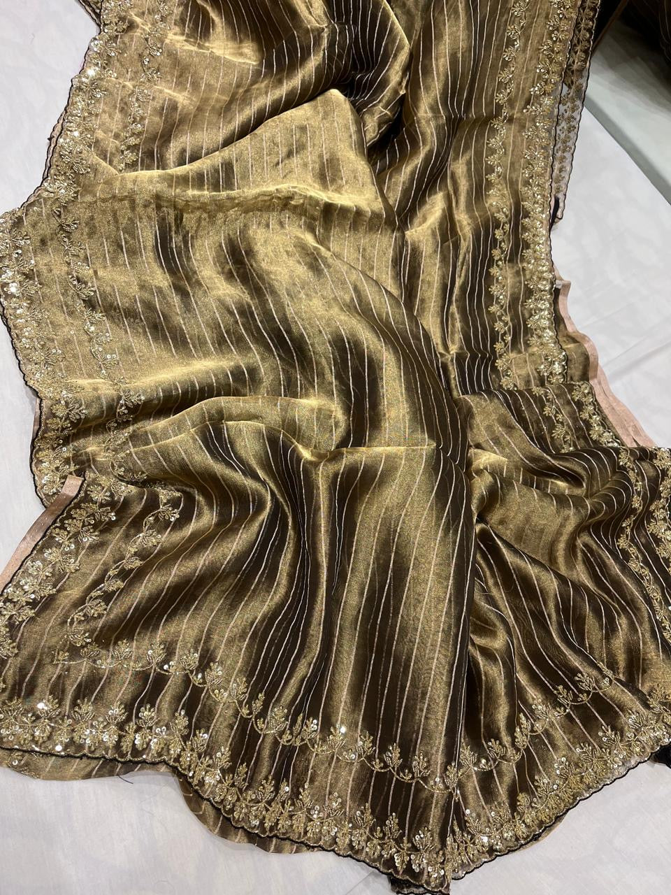 Ravish Tissue saree Handwork Saree Women Classy sarees - Saffronfashionindia