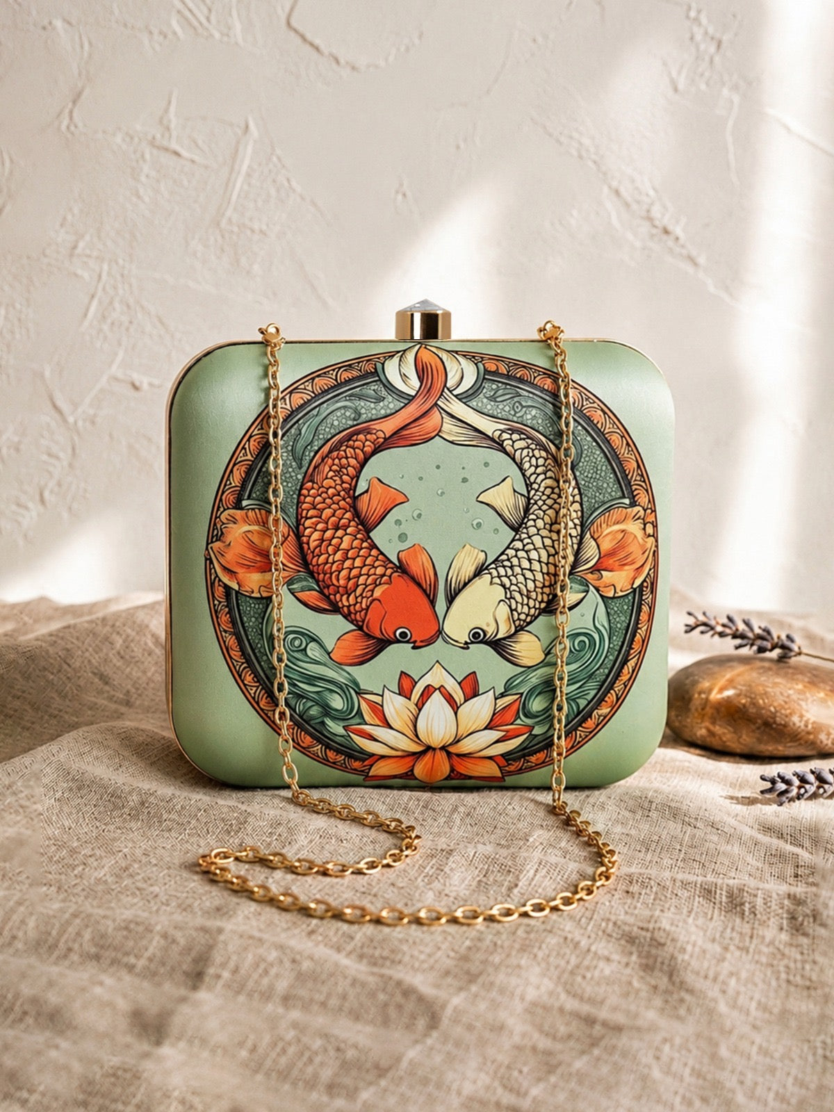 Printed clutch bag women purse festive clutch wedding bags Saffronfashionindia