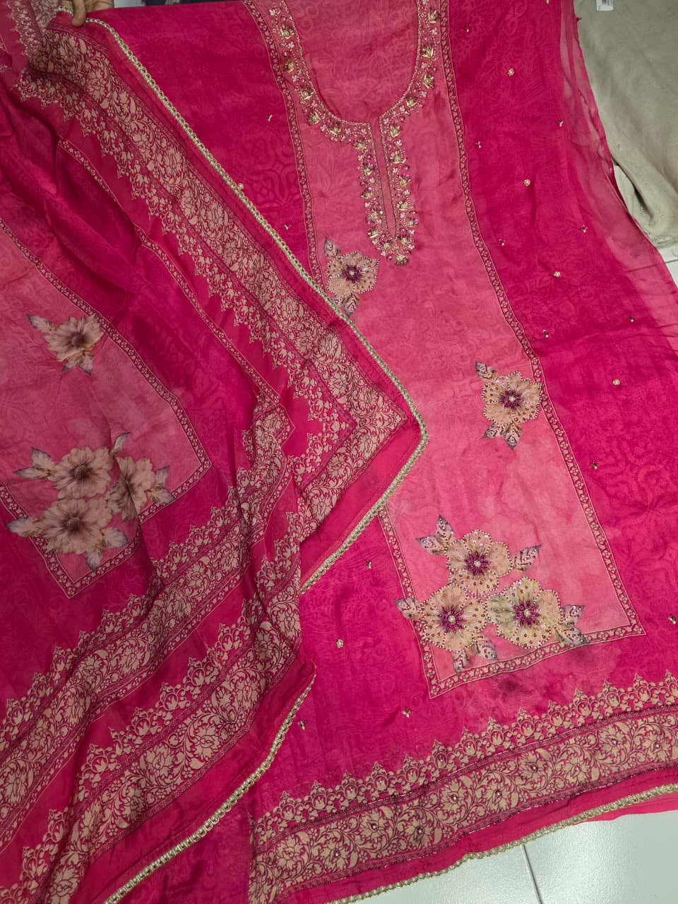 Organza salwar suit punjabi salwar kameez SaffronFashion