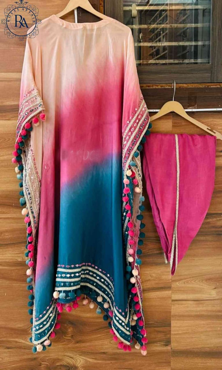 Silk Kaftan Set beautiful kaftan set - Saffronfashionindia