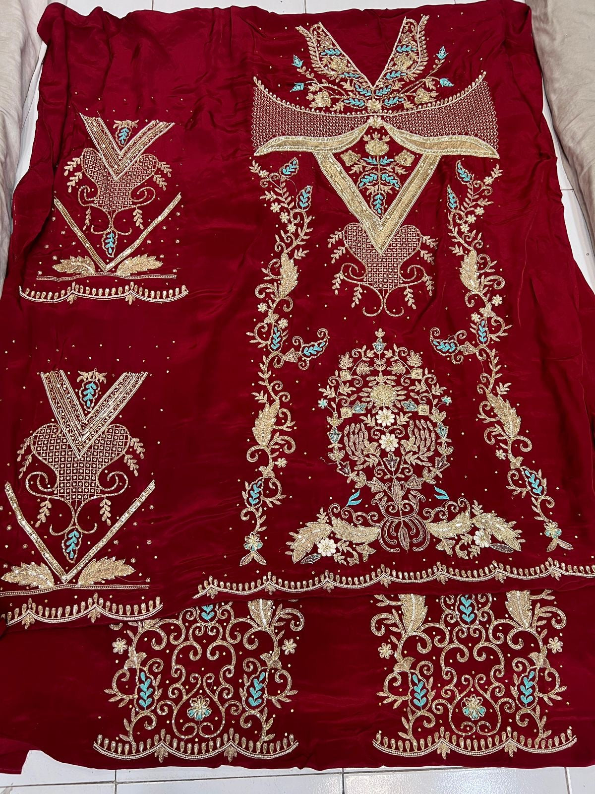 Bridal Salwar kameez crape suit Indian Punjabi Salwar suit - Saffronfashionindia