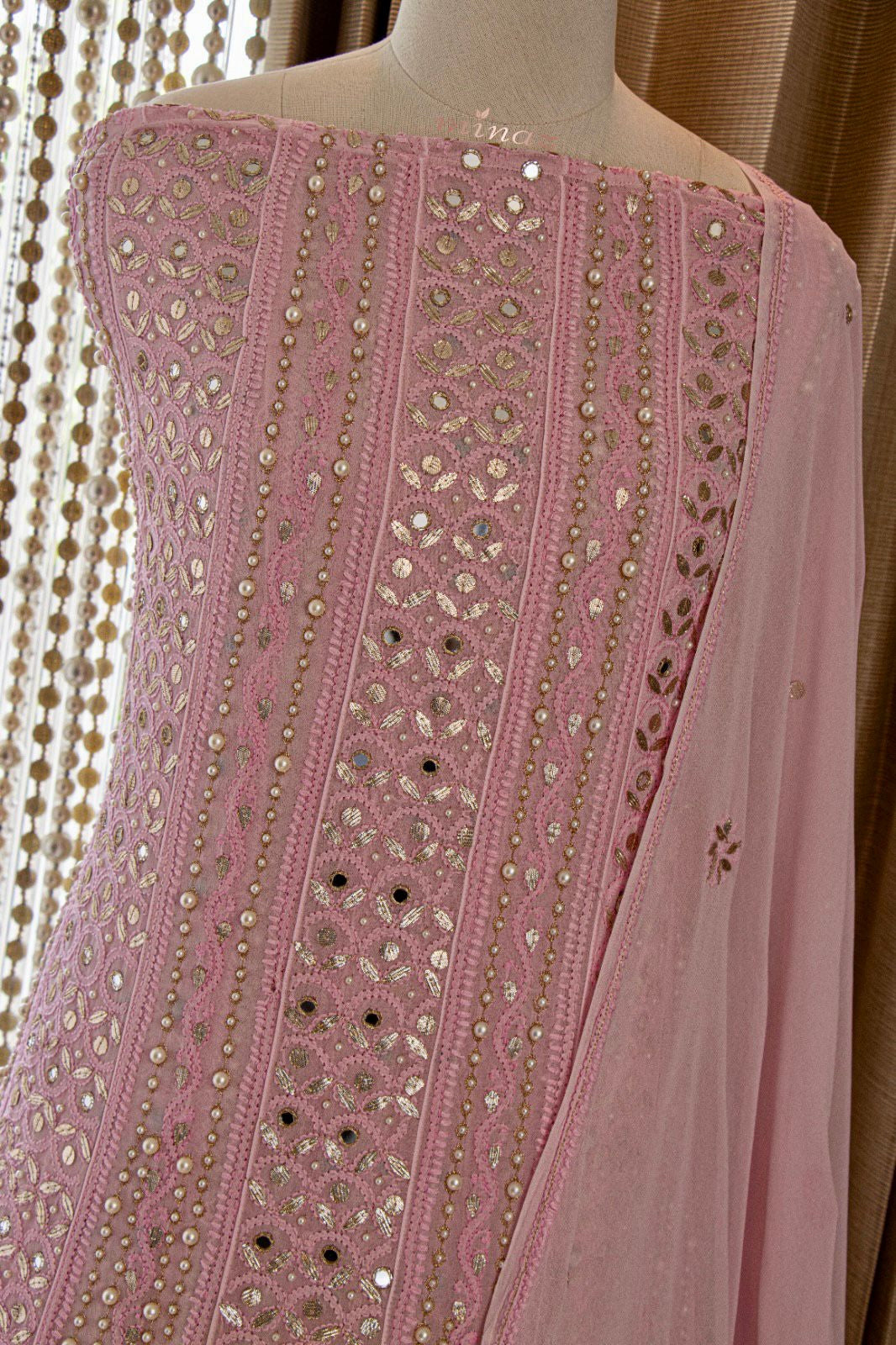 Zebah Lucknowi Chikankari salwar suit Pakistani Anarkali suit - Saffronfashionindia