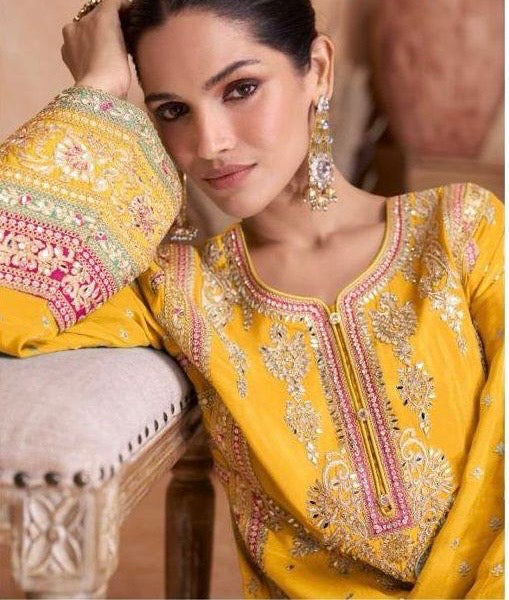 Pakistani inspired dresses Embroidered dress SaffronFashion