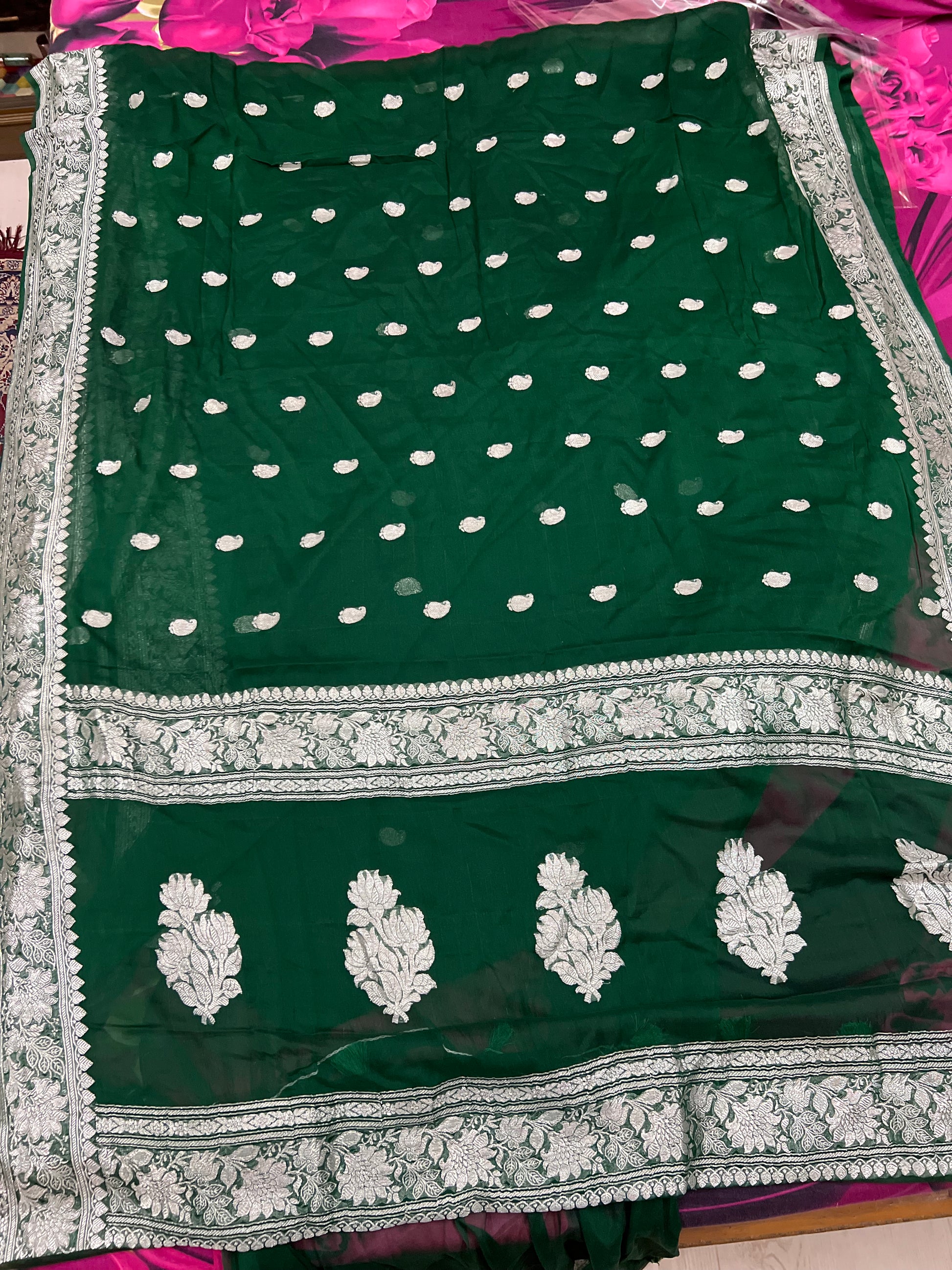 Banarsi Chiffon Saree Indian saree - Saffronfashionindia