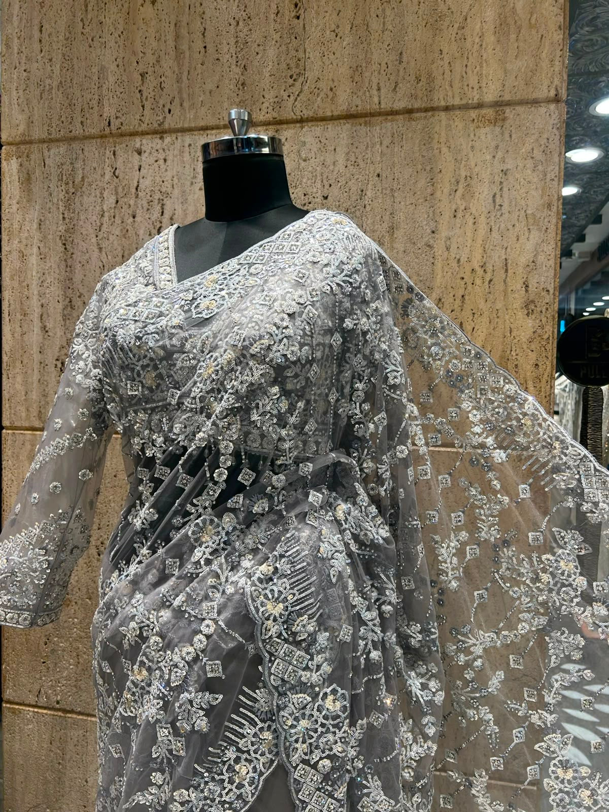 Designer saree net saree women sari blouse wedding sarees SaffronFashion