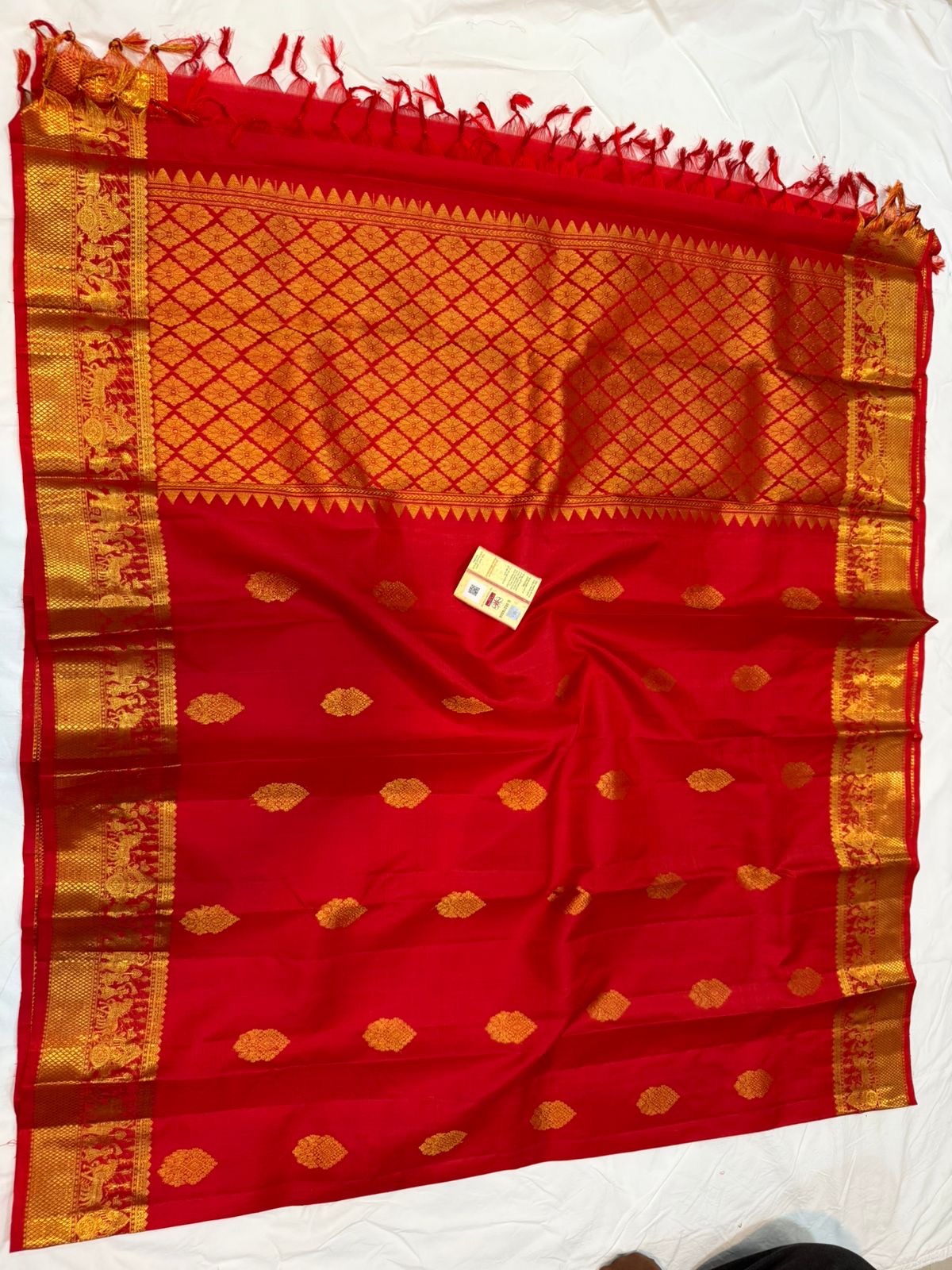 Durga puja inspired kanjeevaram dupatta SaffronFashion