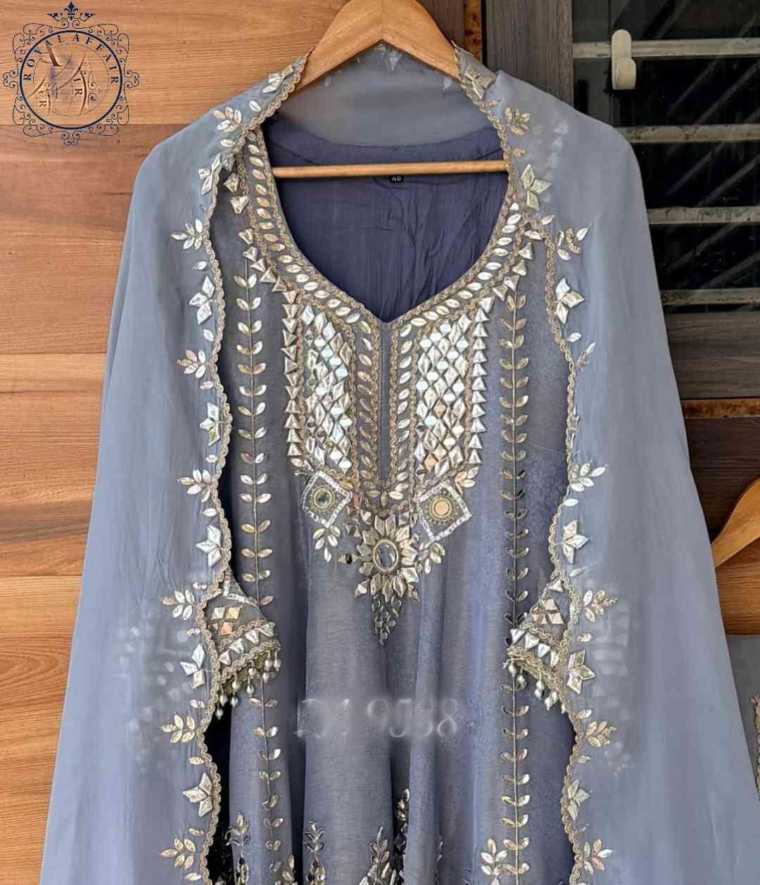 Designer inspired stitched dress wedding dresses gottapatti dress for women SaffronFashion
