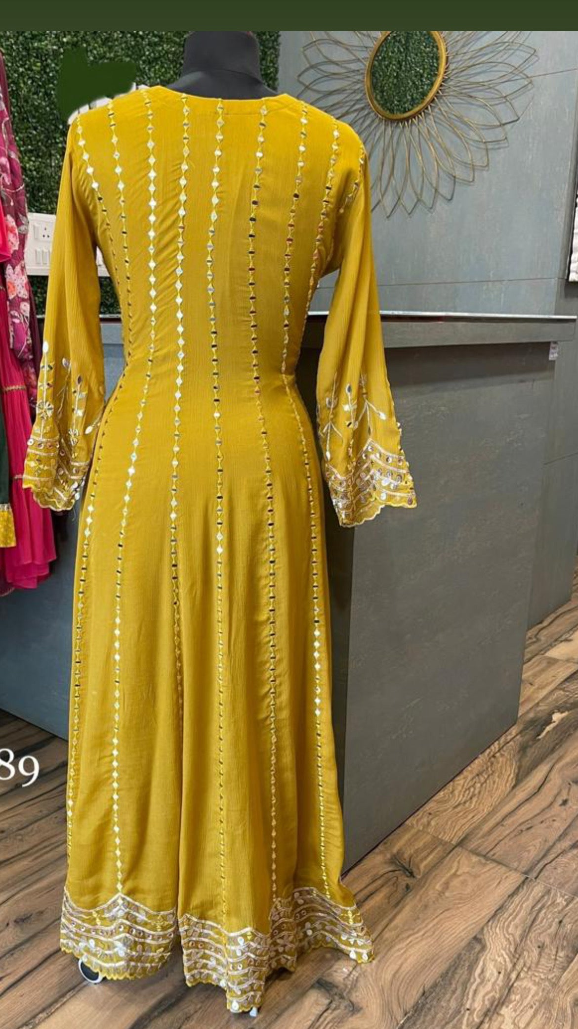 Yellow Anarkali Salwar suit Traditional suit - Saffronfashionindia