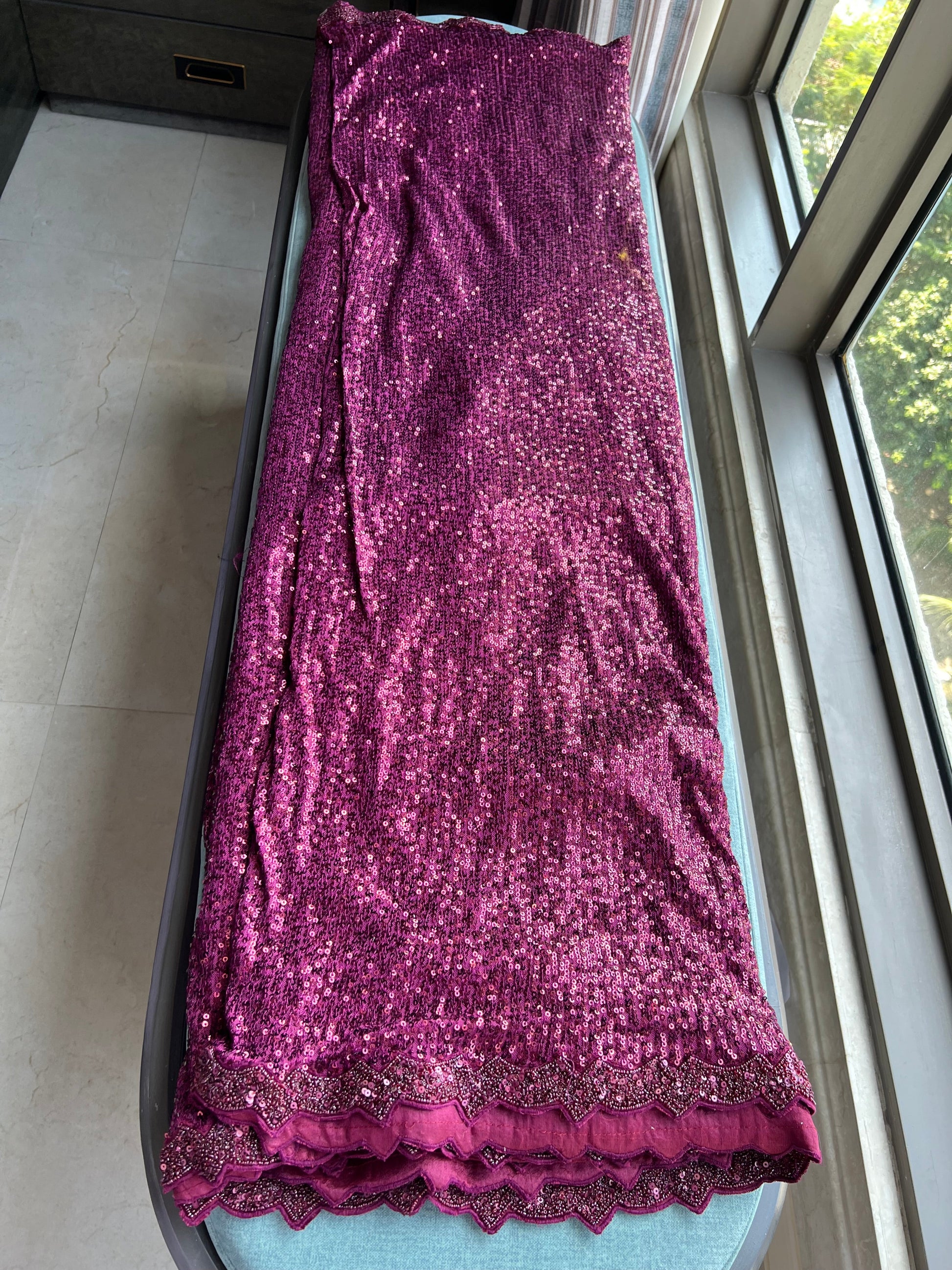 Sequins saree Partywear saree beautiful saree blouse SaffronFashion