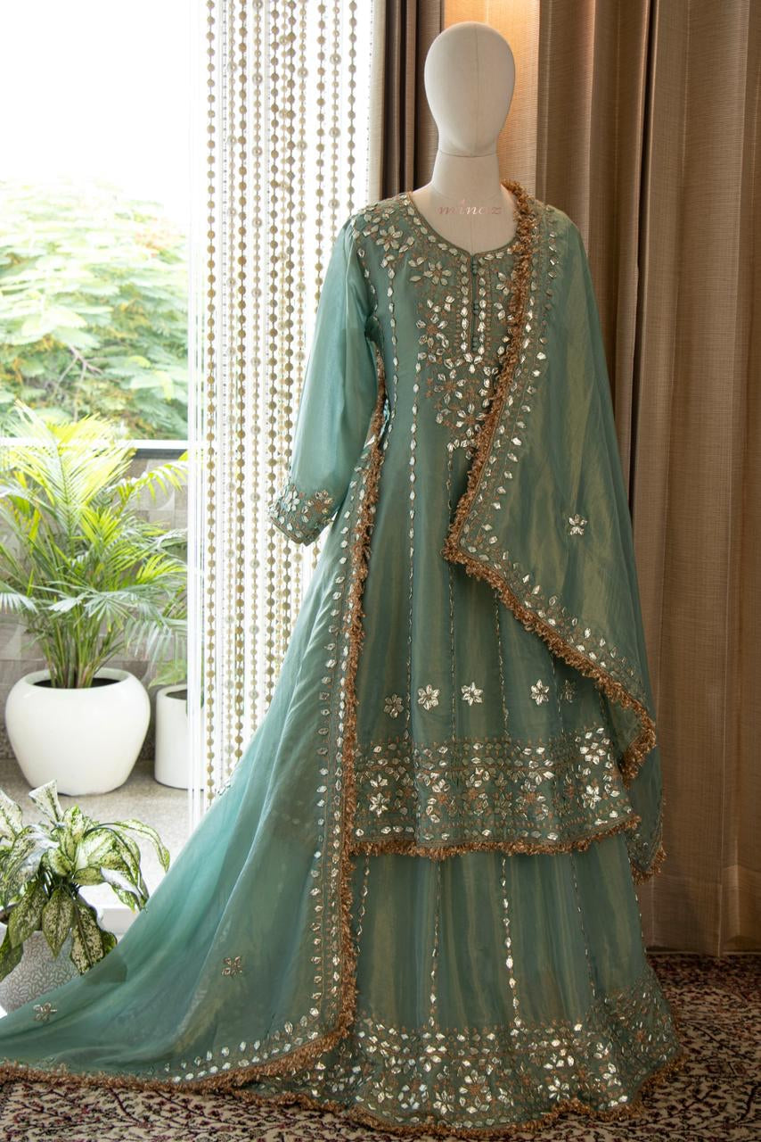 Maheem Pakistani gharana dress SaffronFashion