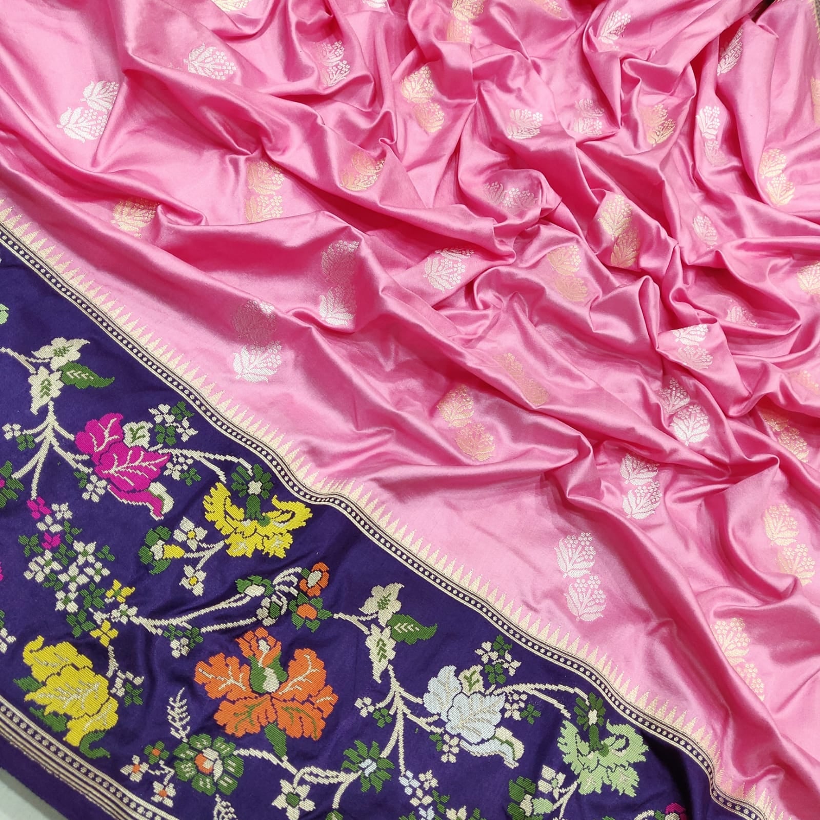 Arvika katan silk handwoven sarees - Saffronfashionindia