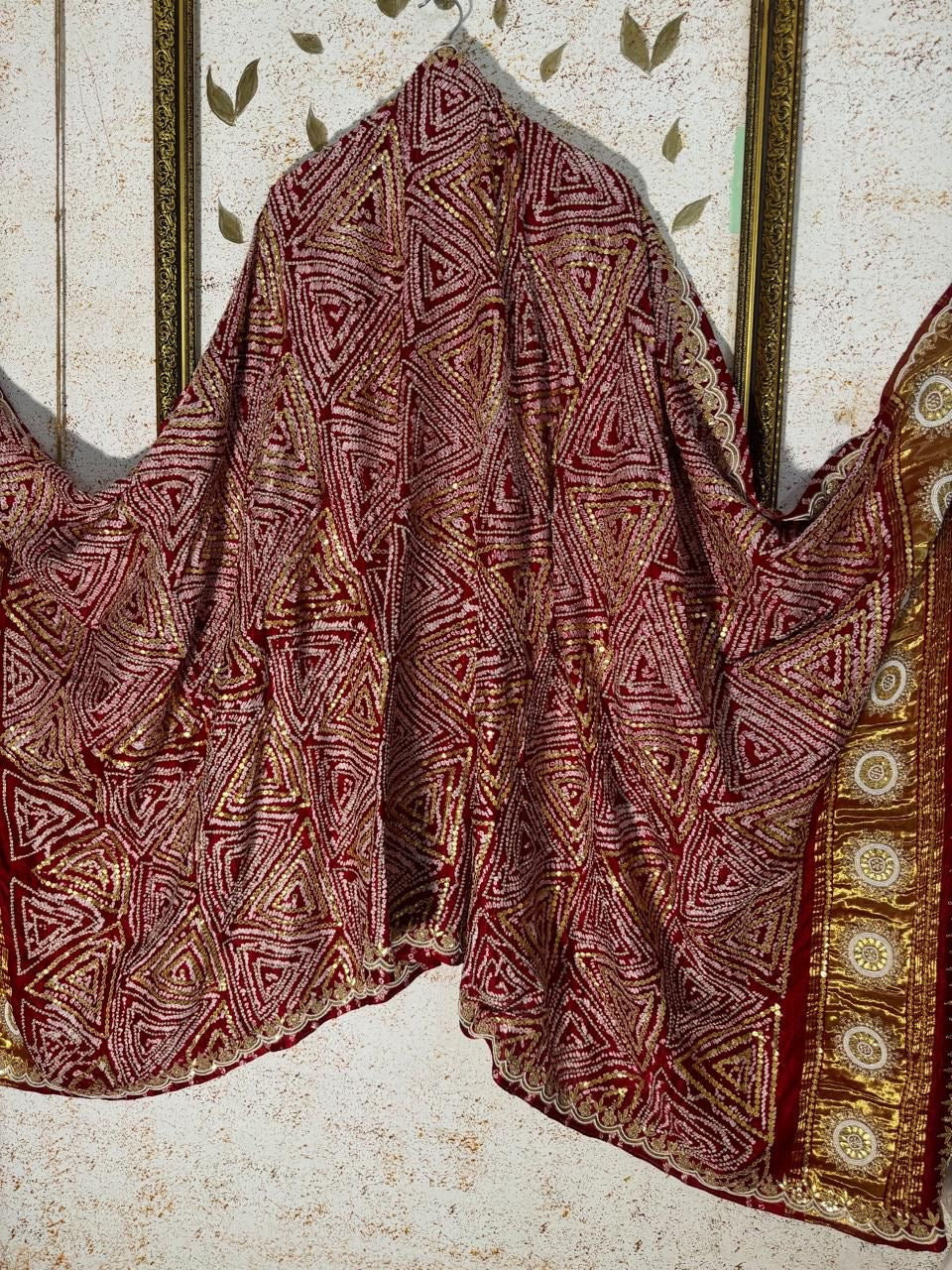 Monasila Gajji silk dupatta traditional dupattas Indian dupatta - Saffronfashionindia