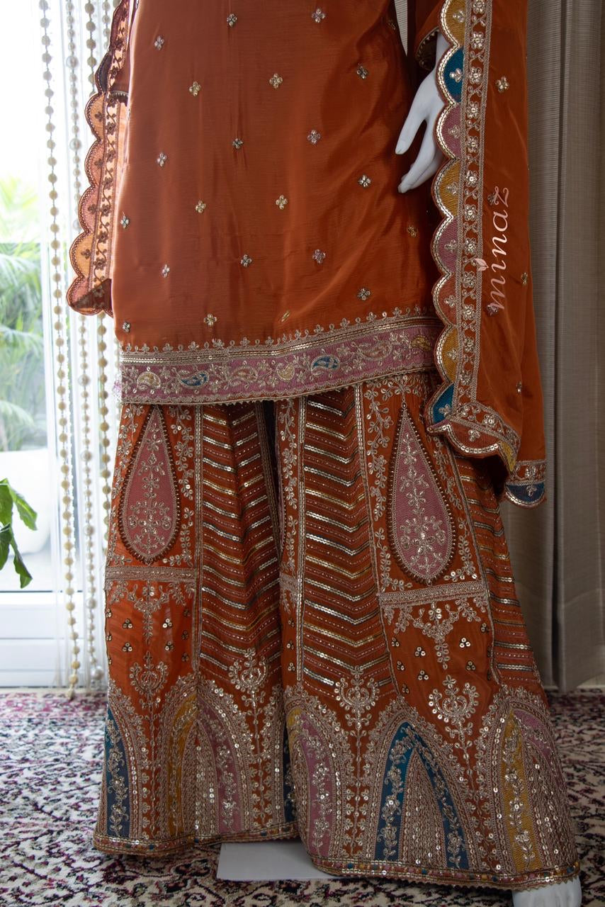 Mariama sharara gharara dress Pakistani dress - Saffronfashionindia