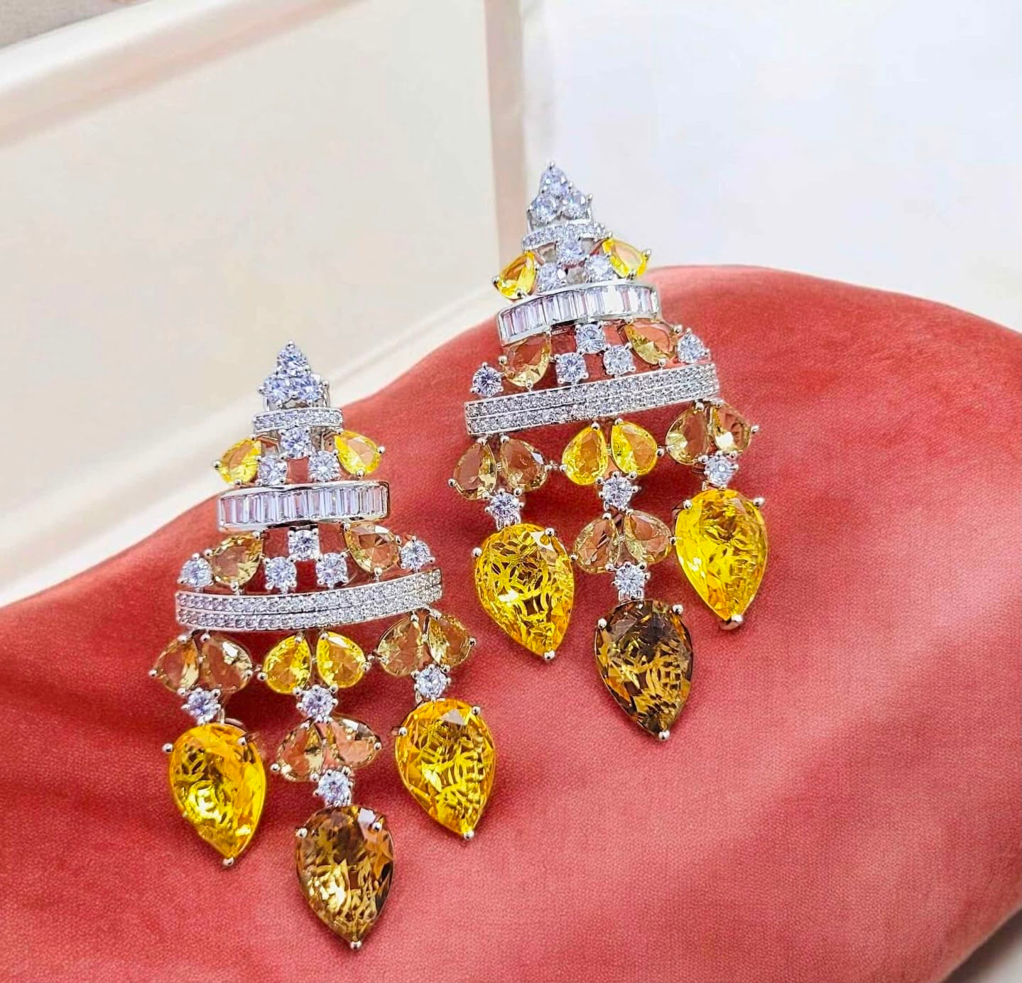 Stone earrings for women cocktail earrings partywear earrings SaffronFashion