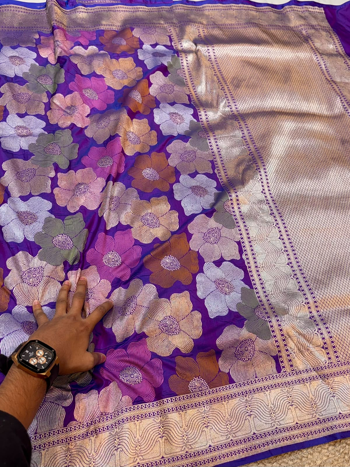 Tilfi rangkat katan silk saree Indian saree floral sari blouse Saffronfashionindia