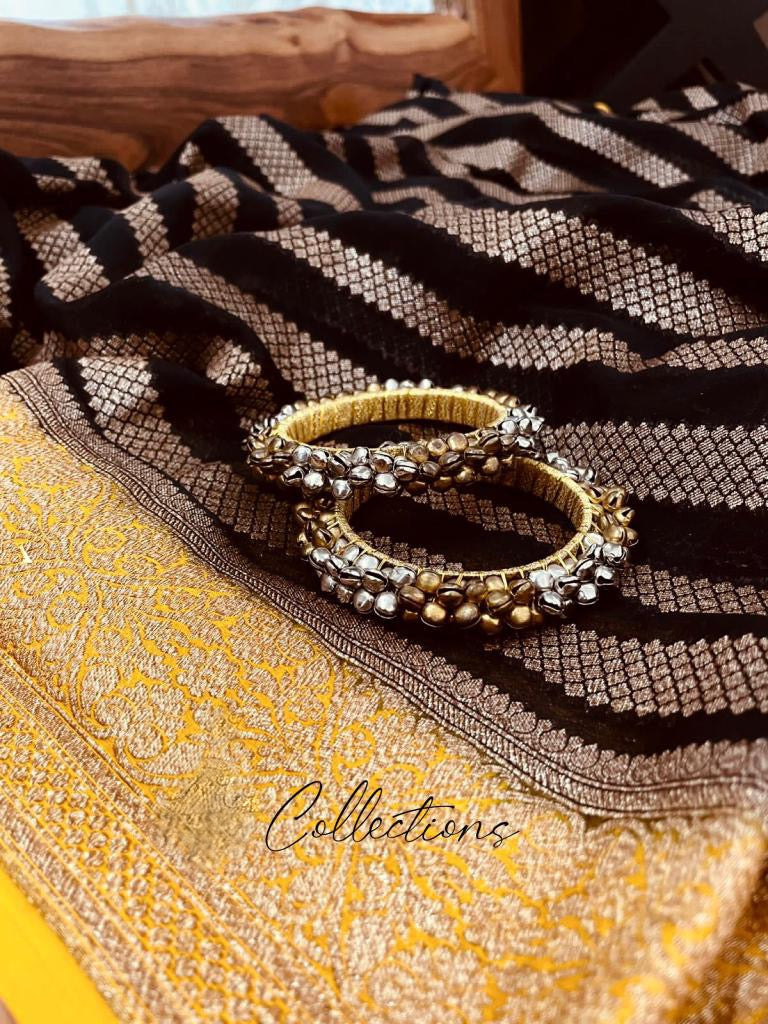 Lavish handwoven Khaddi Gorgette saree Indian saree - Saffronfashionindia