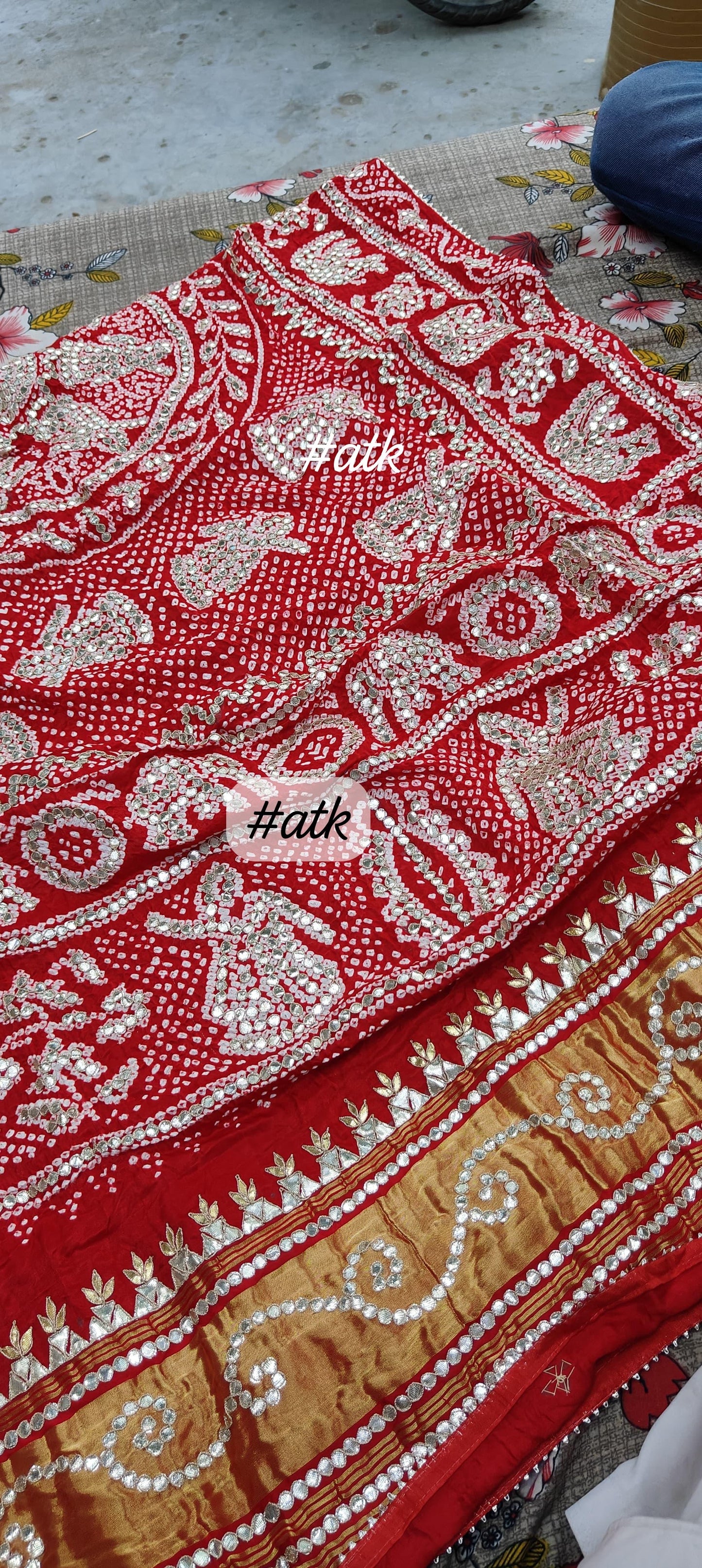 Rasmandal Gottapatti handwork dupatta - Saffronfashionindia