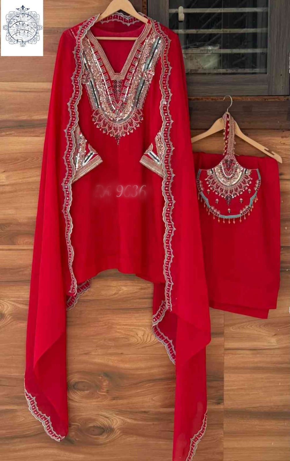 Embroidered Salwar Suit with Dupatta | Pakistani Style Designer Suit SaffronFashion