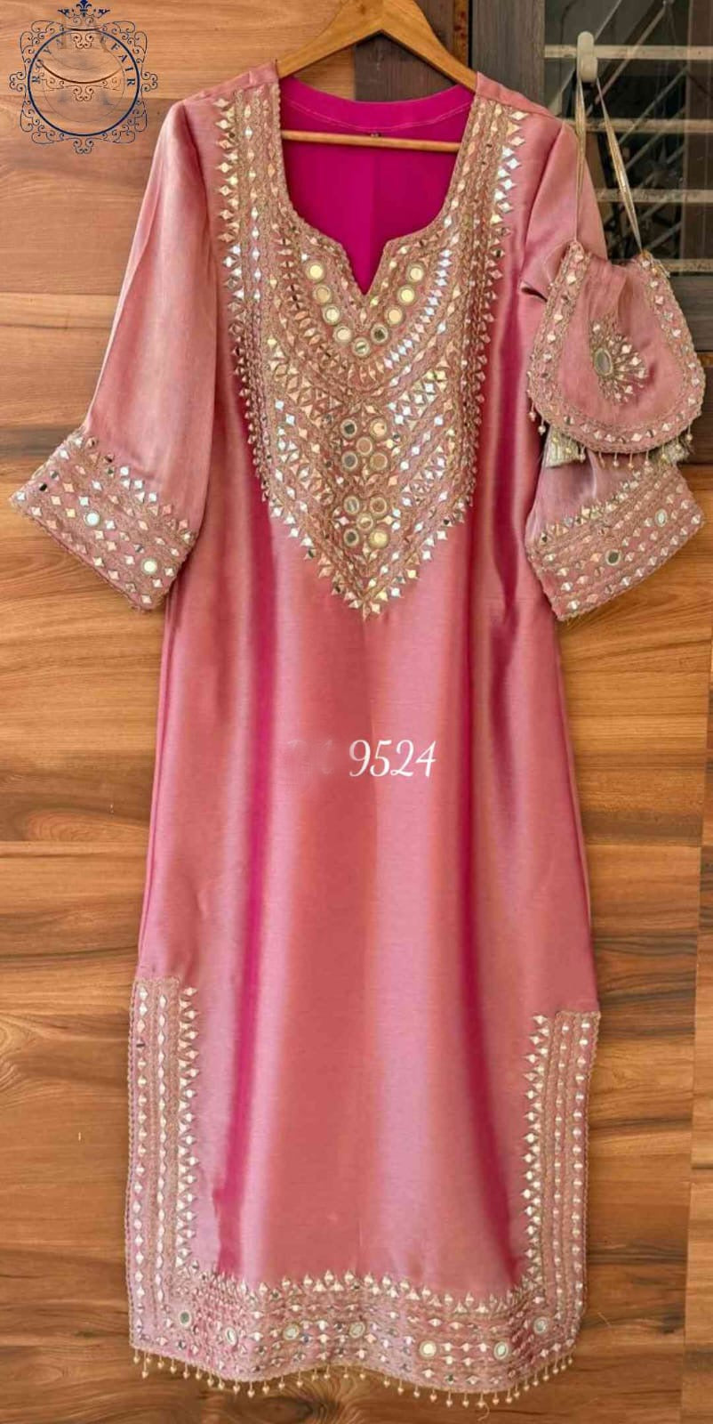 Tissue designer dress stitched dress long dresses Saffronfashionindia