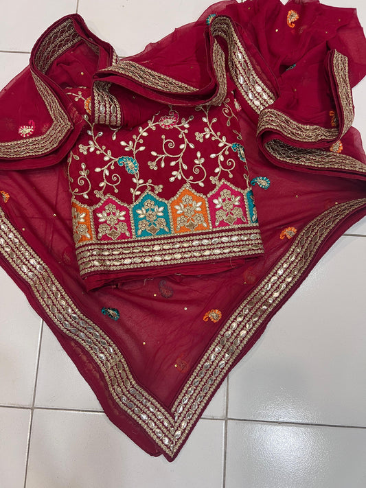 Roviza Punjabi silk salwar suit - Saffronfashionindia