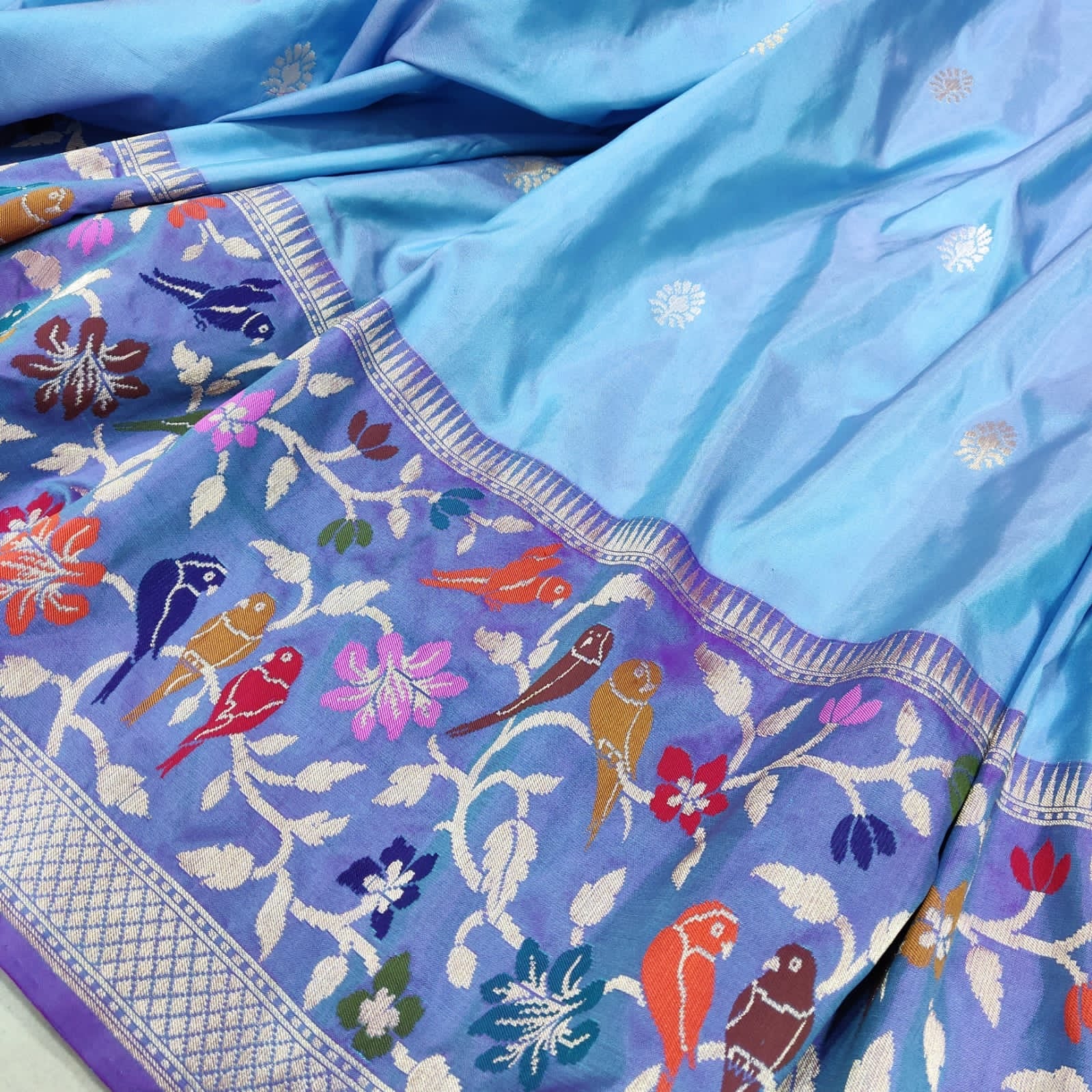 Firangi katan handwoven zari sarees - Saffronfashionindia