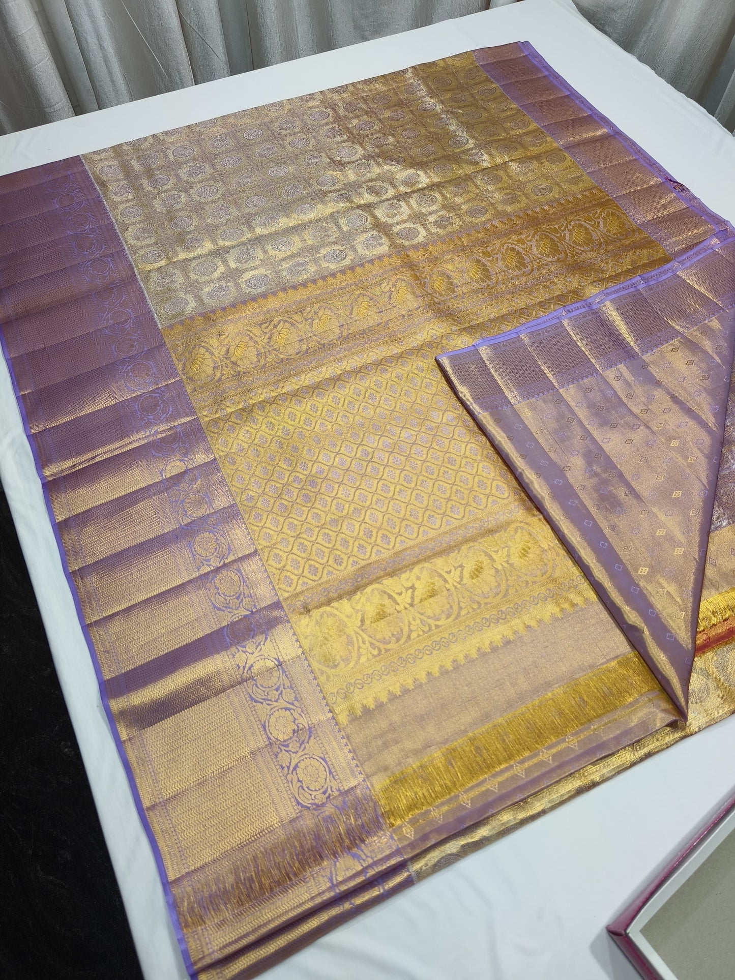 Sumita Kanjeevaram silk saree traditional Bengal sarees - Saffronfashionindia