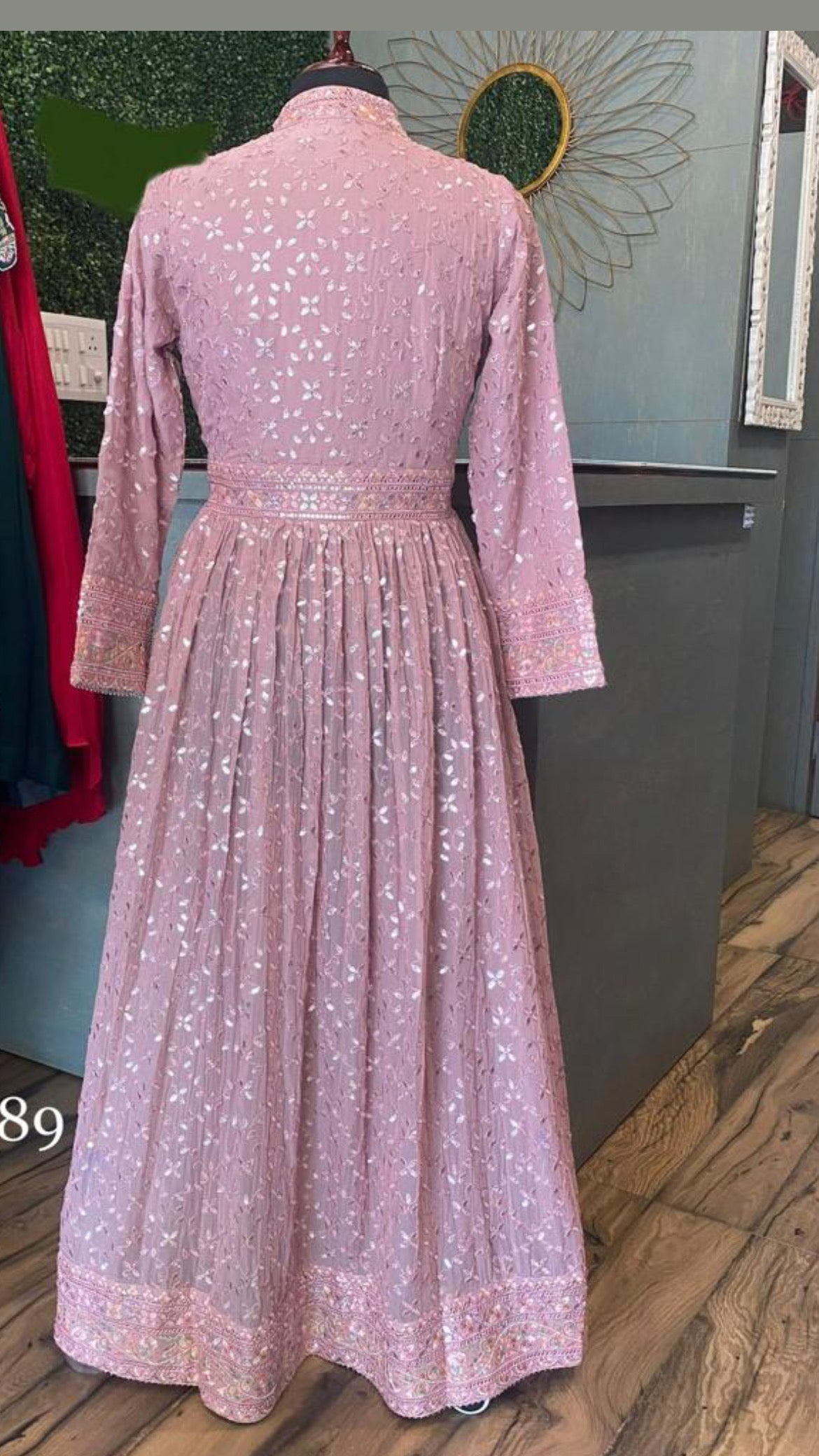 Pinkjaana gown partywear gown - Saffronfashionindia