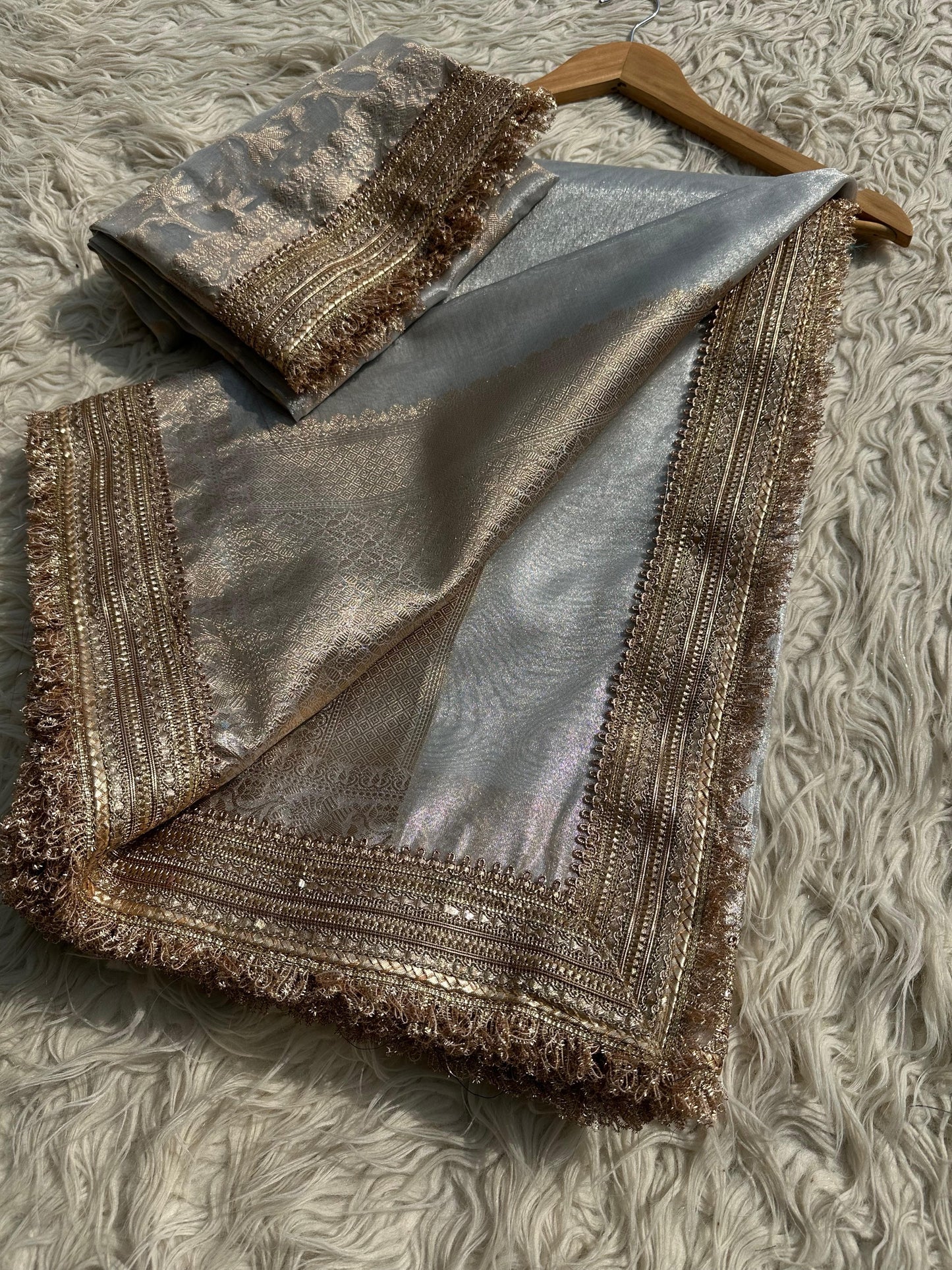 Light weight tissue saree part wear sarees - Saffronfashionindia