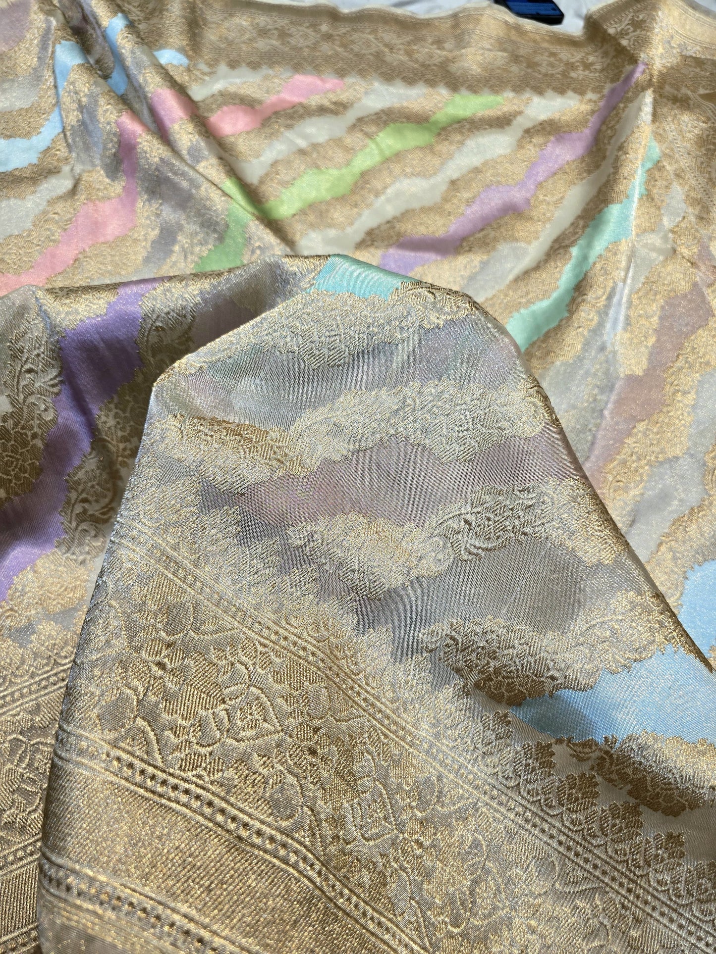 Contemporary iktara saree tissue saree kadwa sarees handwoven sari blouse SaffronFashion