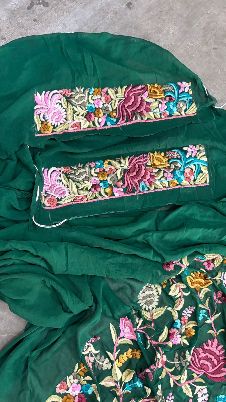 Green Parsi saree authentic Parsi gara saree Indian sarees blouse SaffronFashion