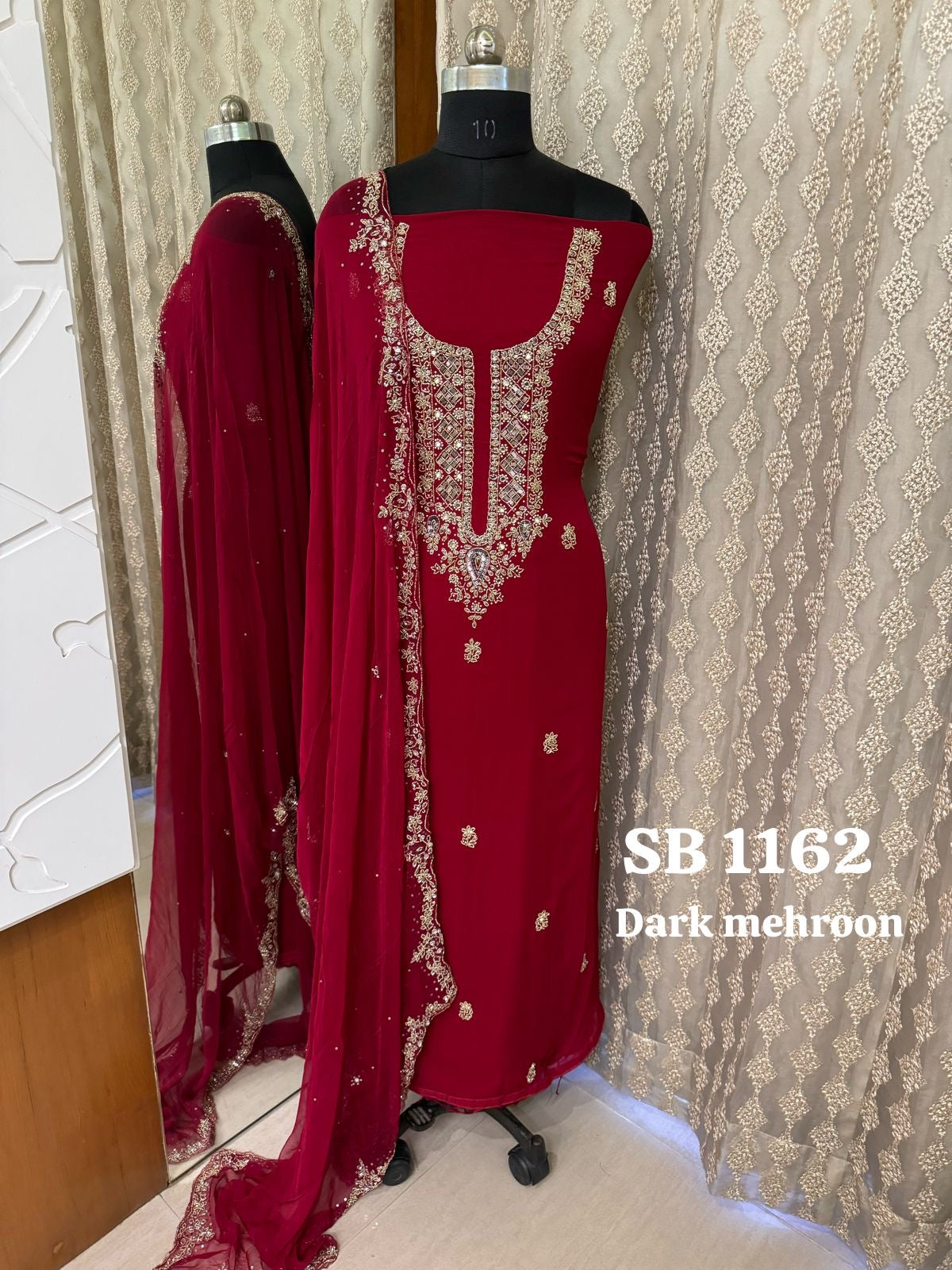 Rivash Gorgette Salwar suit Indian Salwar kameez - Saffronfashionindia
