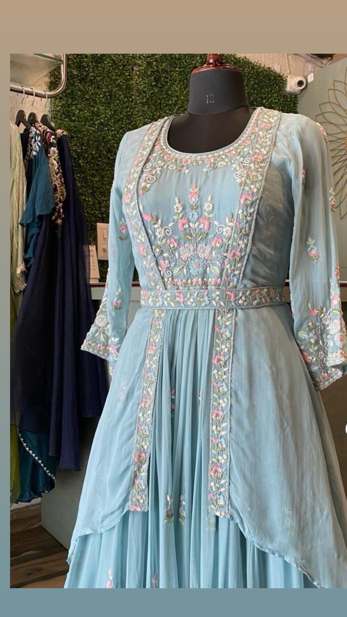 Blue Dress Women Dresses Sangeet dress wedding dress - Saffronfashionindia